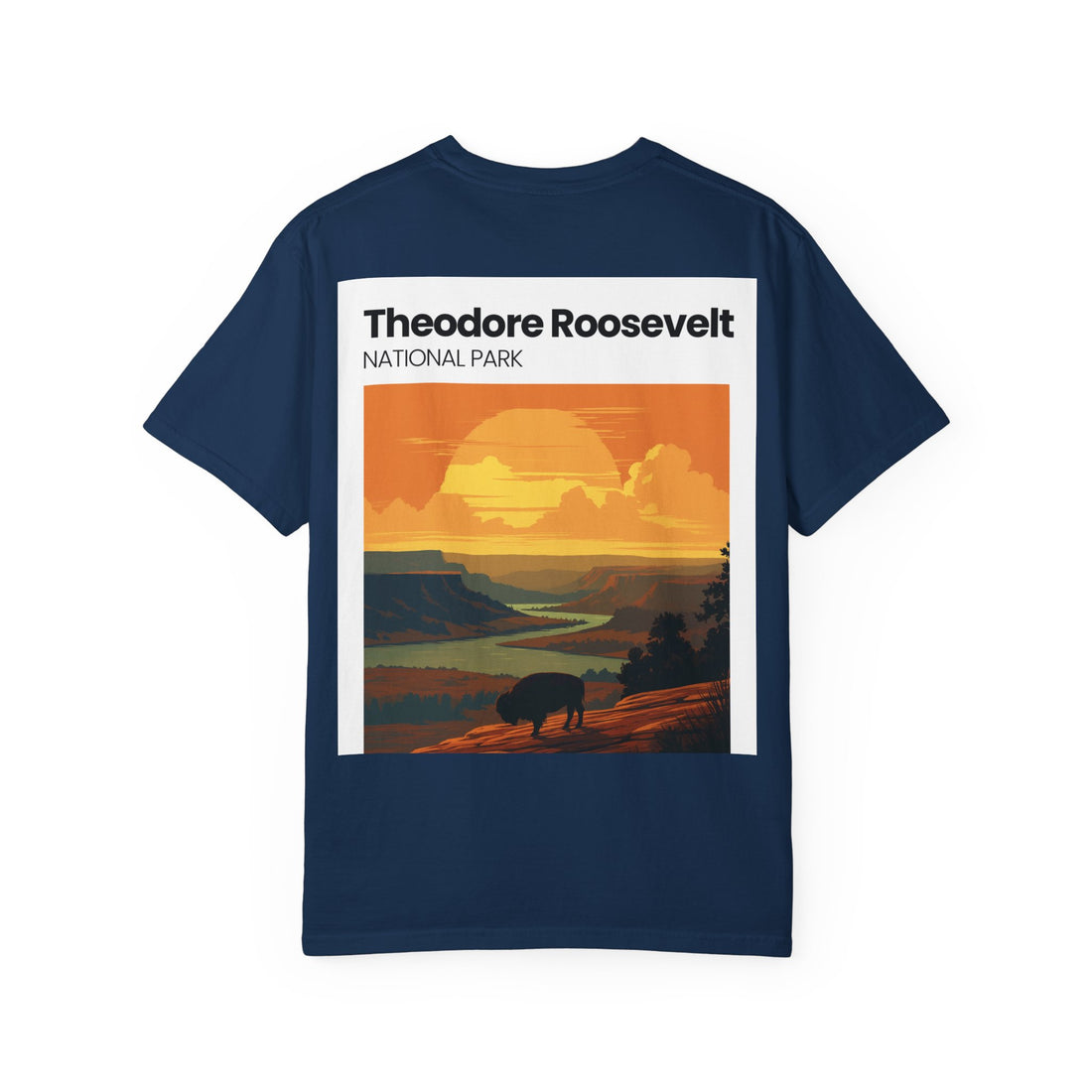 Theodore Roosevelt National Park Sunset T-shirt | Buffalo Landscape Tee