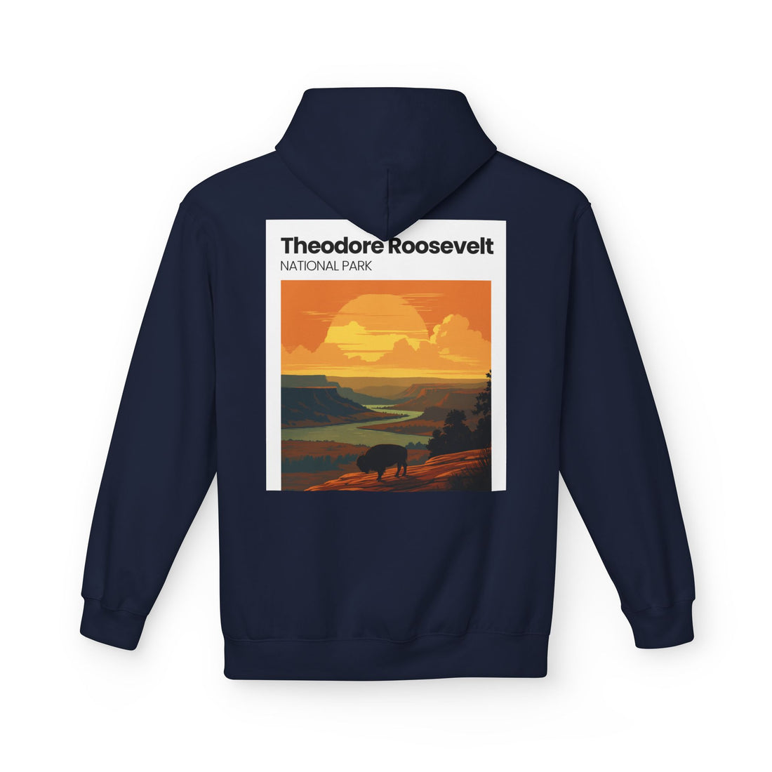 Theodore Roosevelt National Park Hoodie | Vintage Sunset Landscape