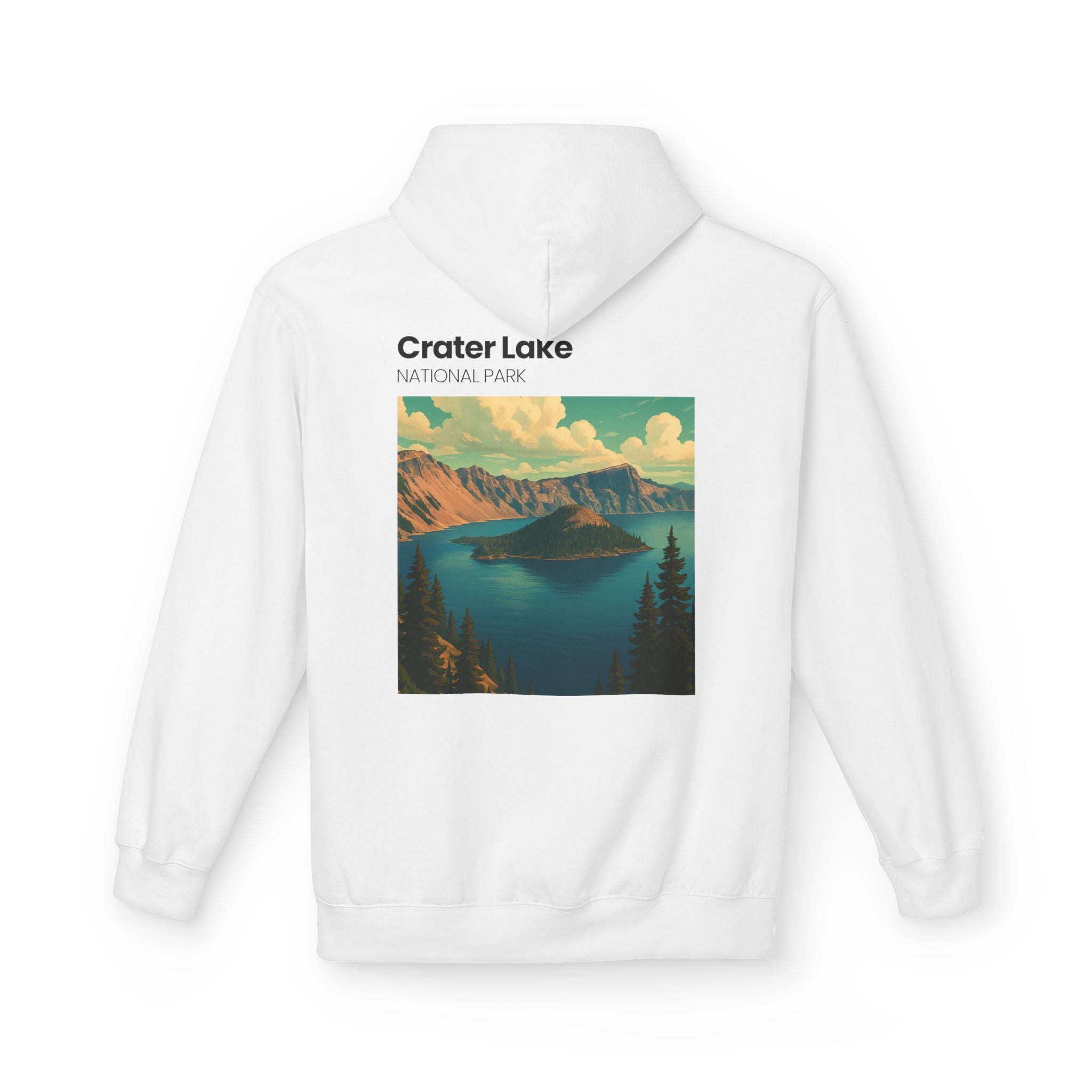 Crater Lake National Park Hoodie | Scenic Vintage Landscape