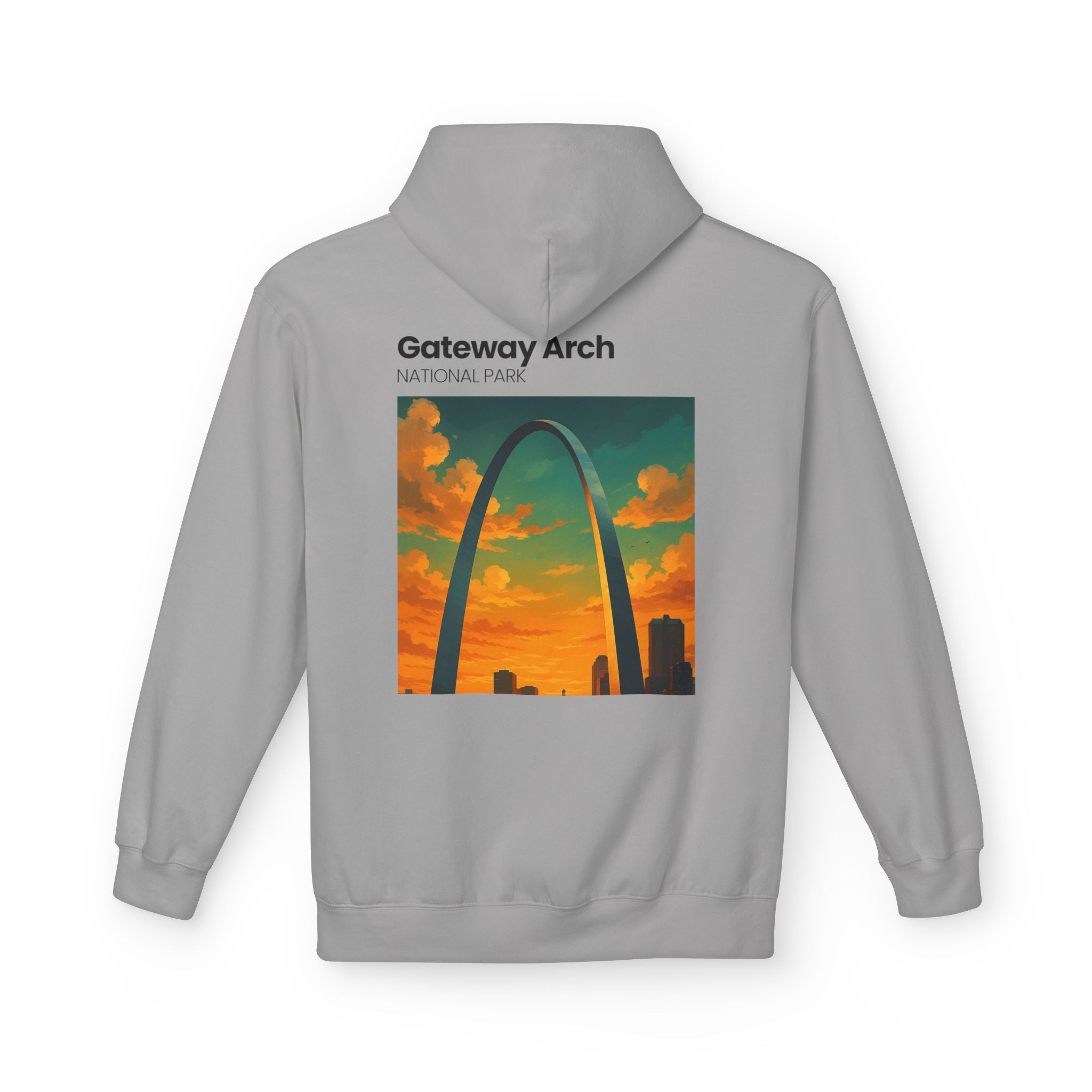 Palm Trees & Waves Hoodie | Small Chest Graphic, Beach Vibes