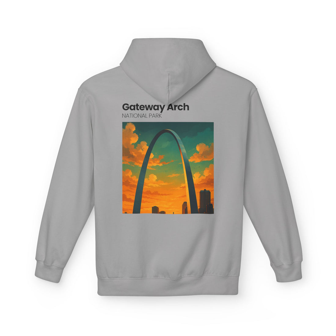 Palm Trees & Waves Hoodie | Small Chest Graphic, Beach Vibes