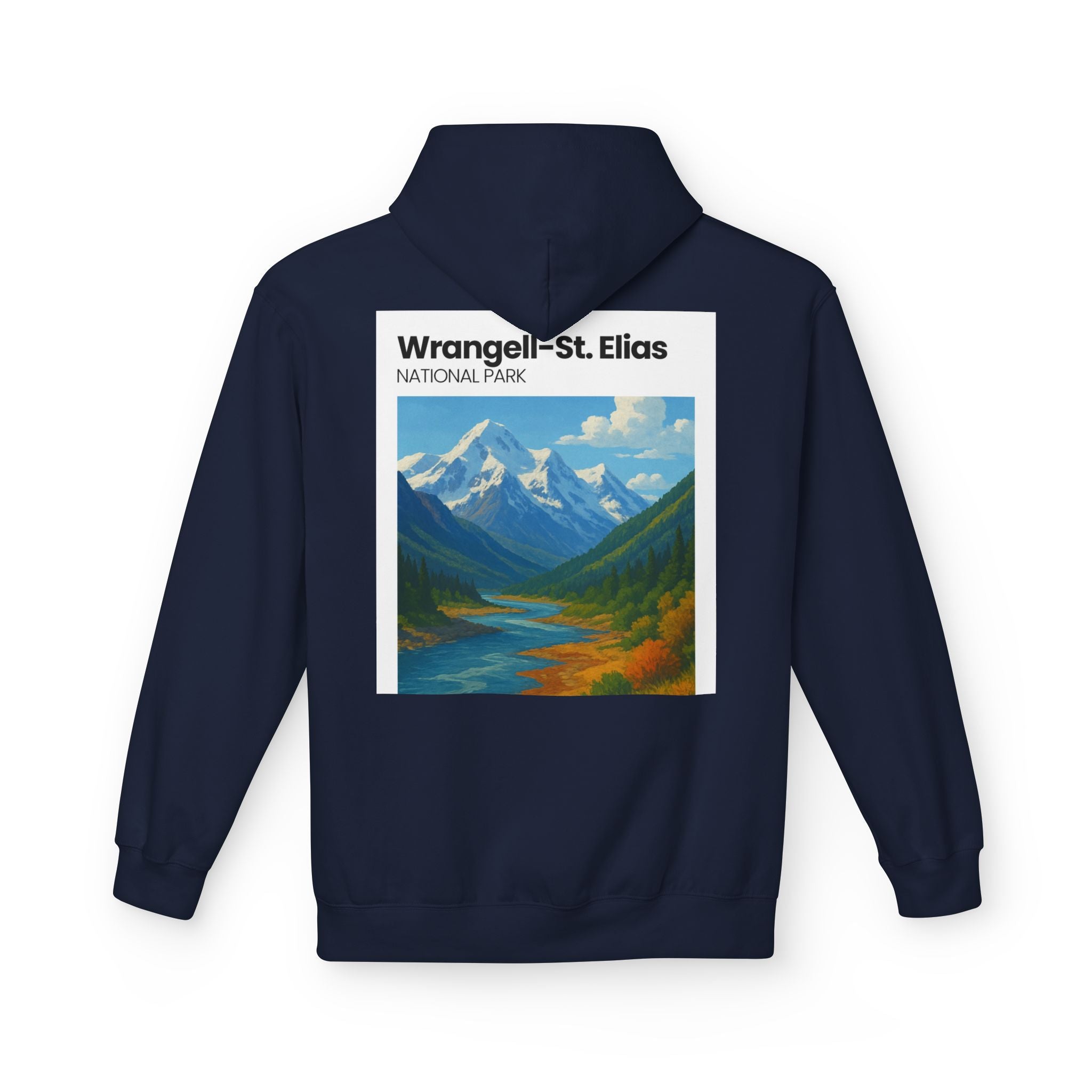 Wrangell–St. Elias National Park landscape Hoodie | Mountain river art
