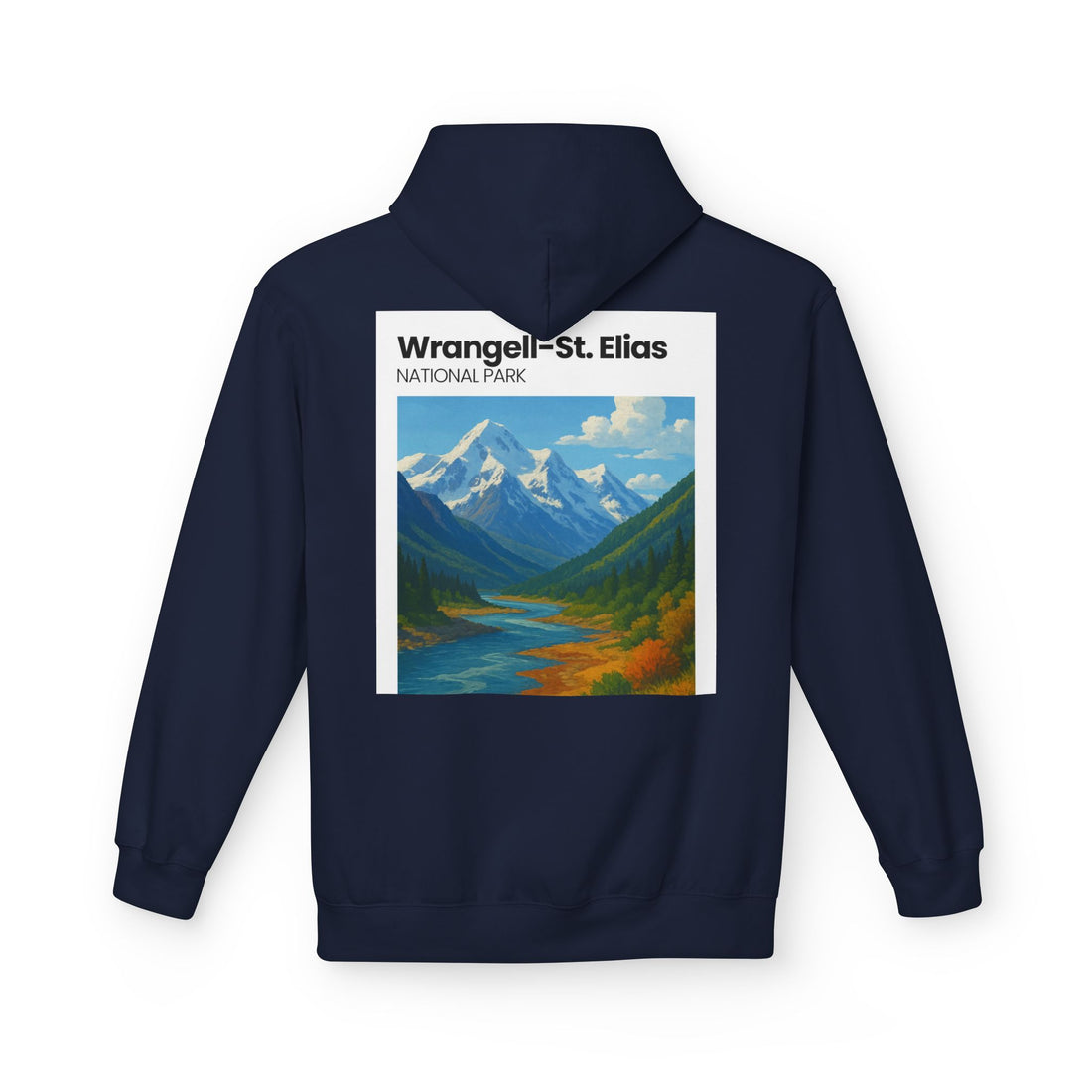 Wrangell–St. Elias National Park landscape Hoodie | Mountain river art