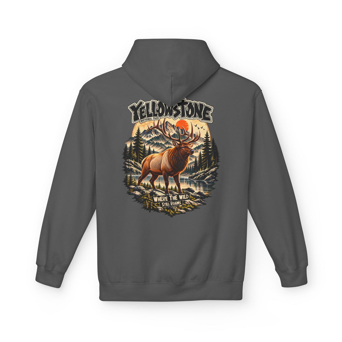 Yellowstone Elk – Where the Wild Still Roams Hoodie Model2