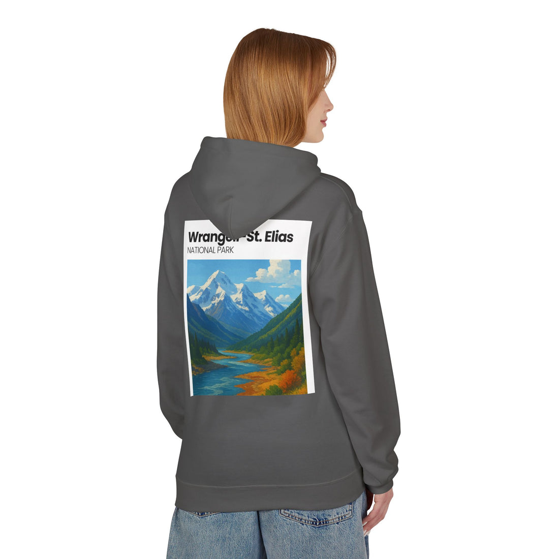 Wrangell–St. Elias National Park landscape Hoodie | Mountain river art