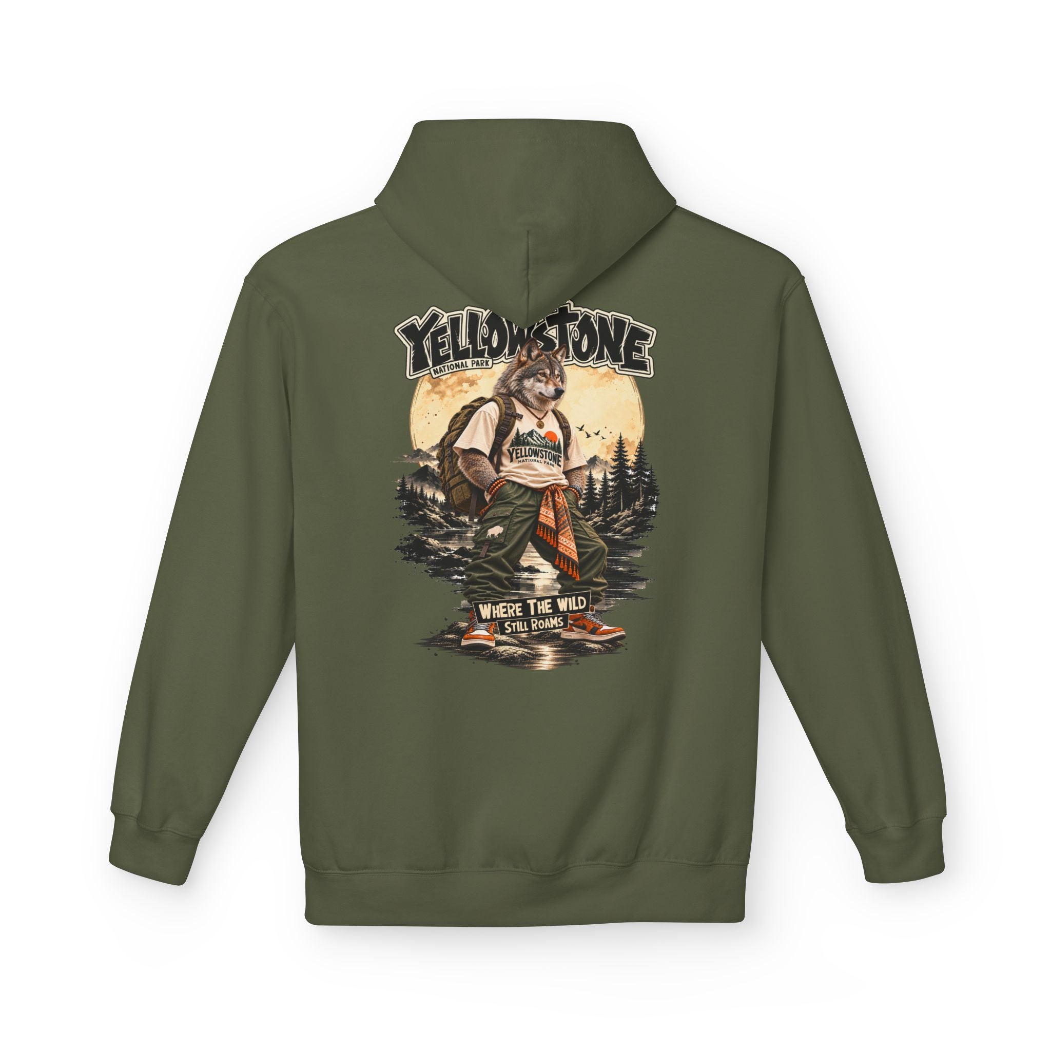 Yellowstone Wolf – Where the Wild Still Roams Hoodie