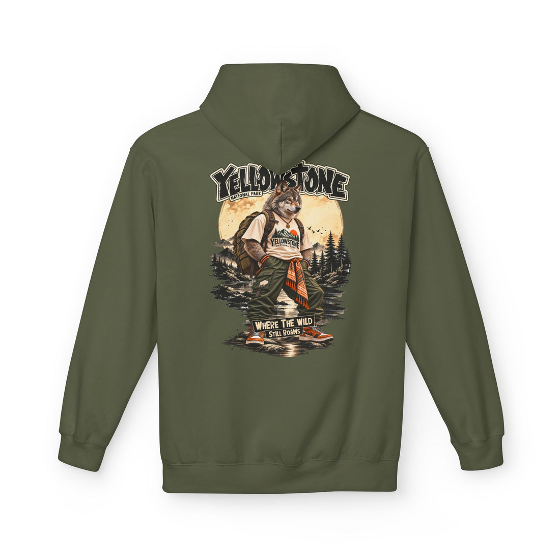 Yellowstone Wolf – Where the Wild Still Roams Hoodie