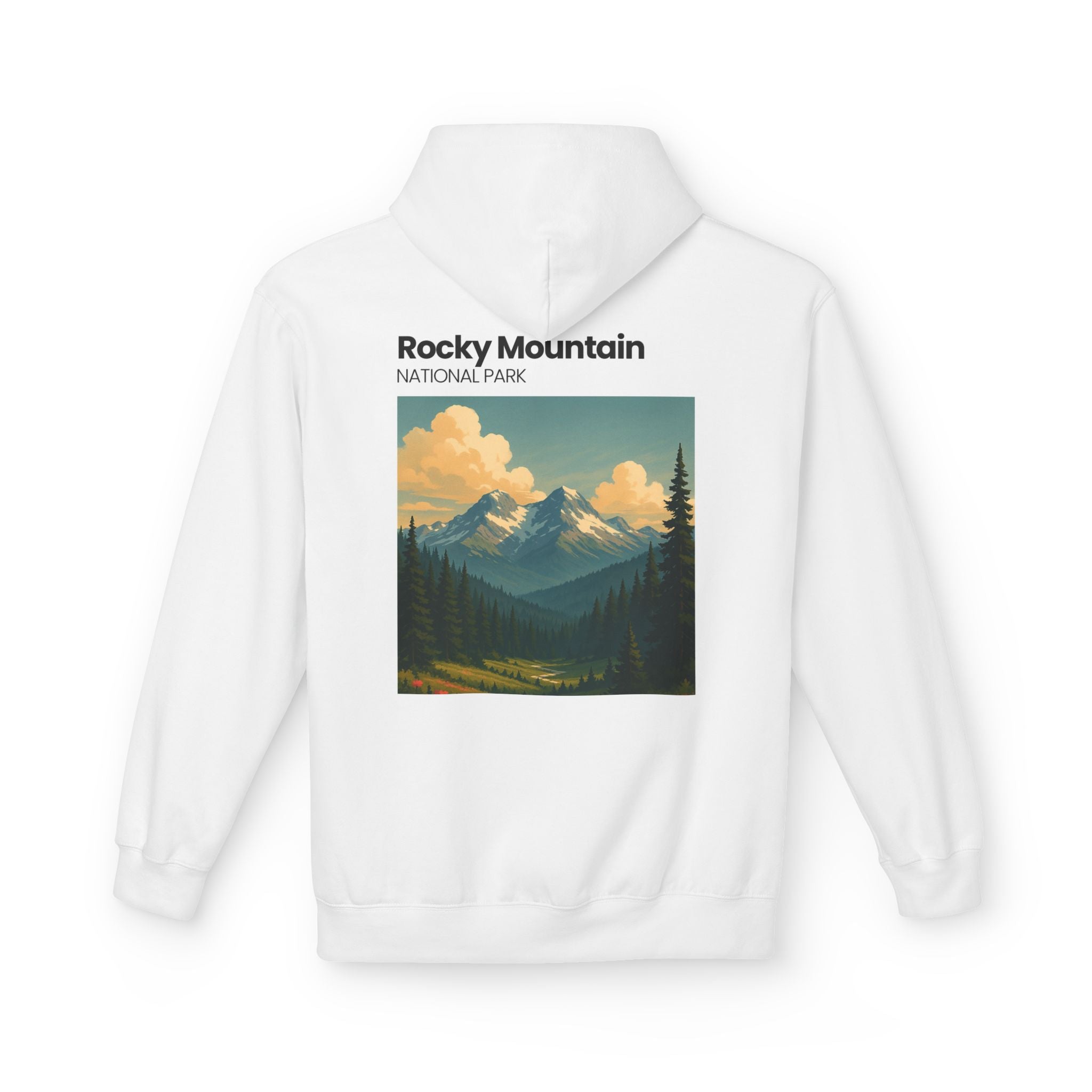 Rocky Mountain National Park Hoodie | Vintage Landscape Print
