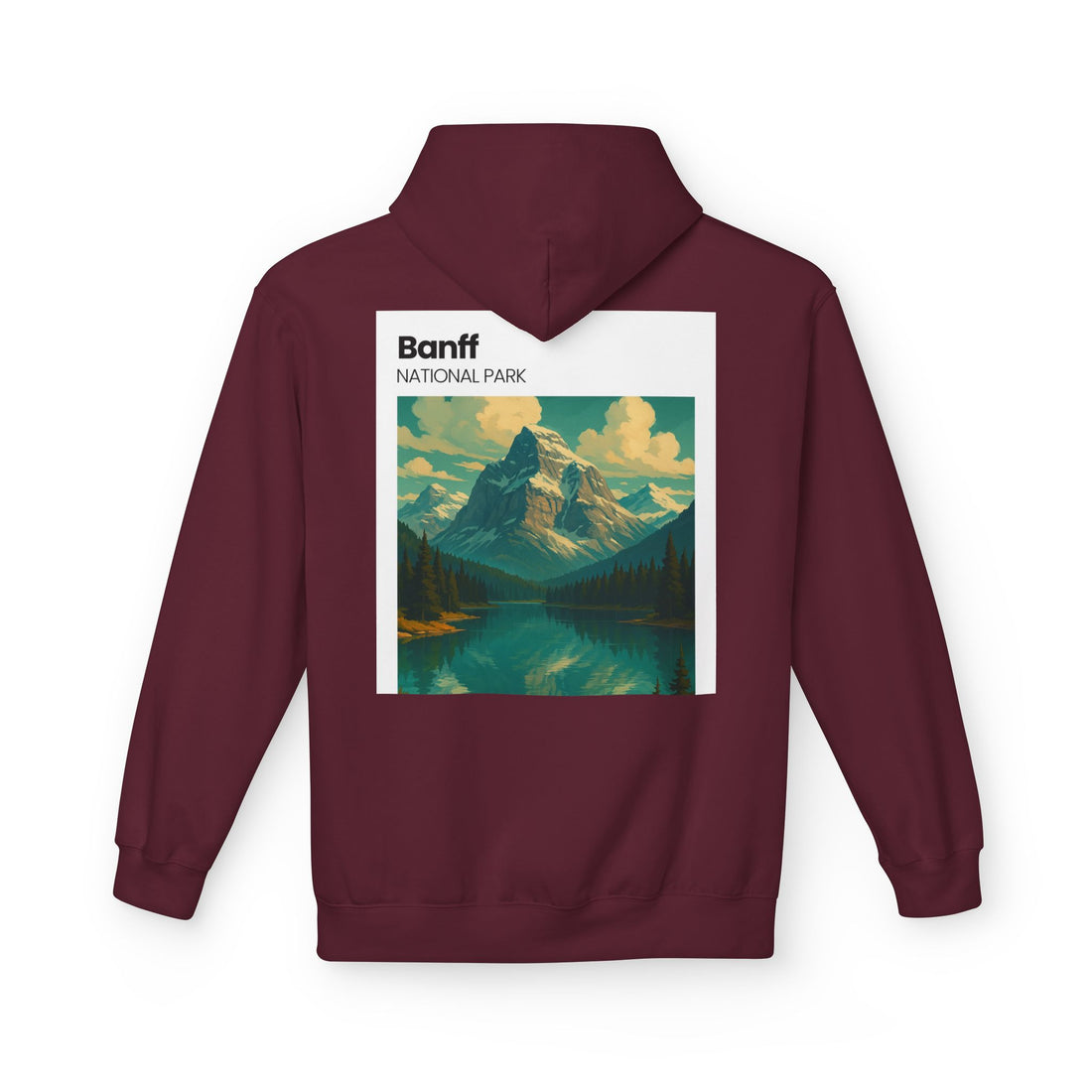 Banff National Park landscape Hoodie | Mountain Lake Vintage Poster