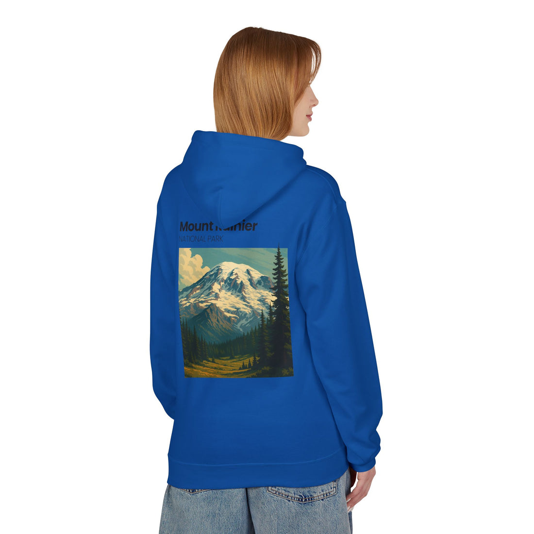 Mount Rainier National Park Hoodie | Vintage Landscape Mountain Design