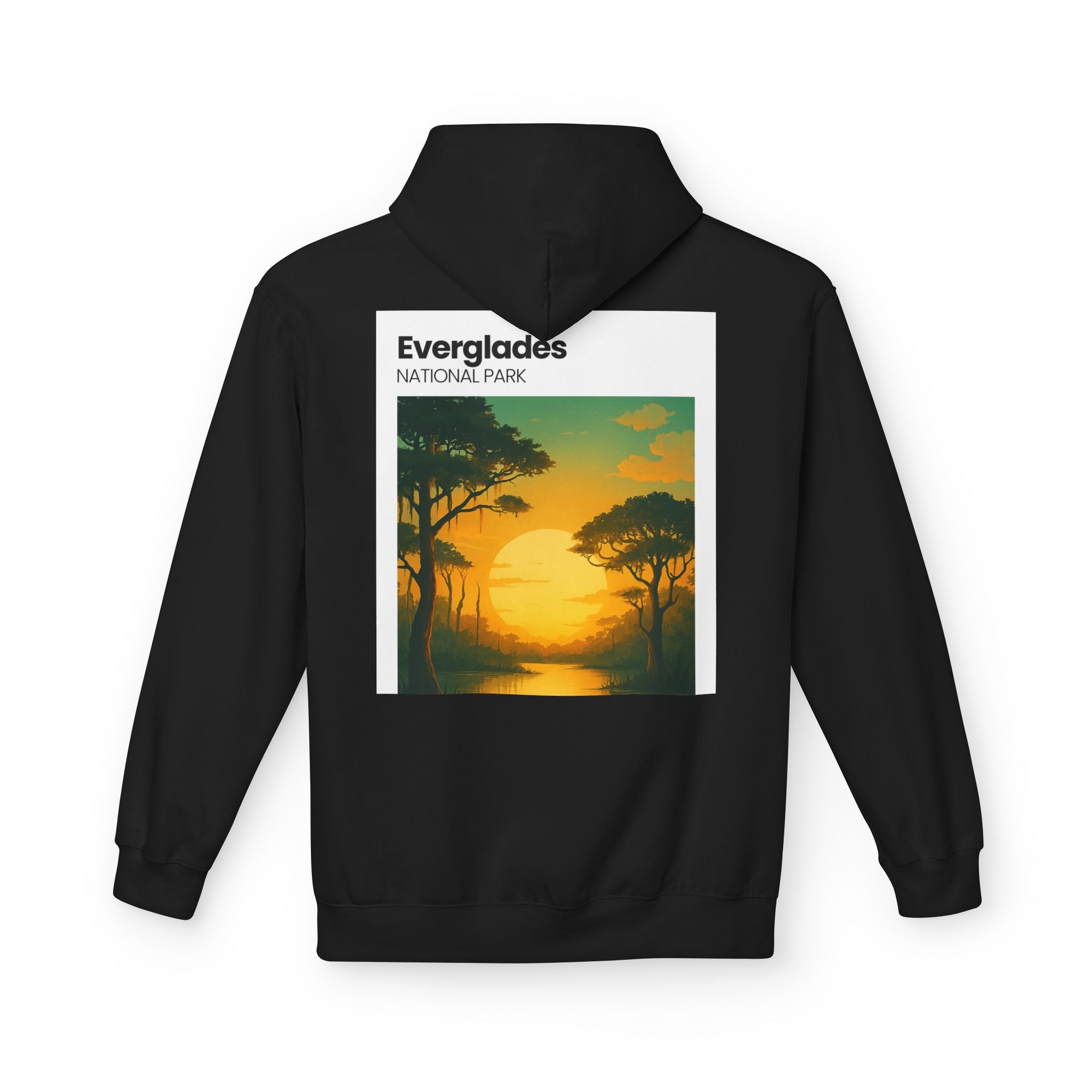 Everglades Sunset Vintage Poster Hoodie | National Park Landscape