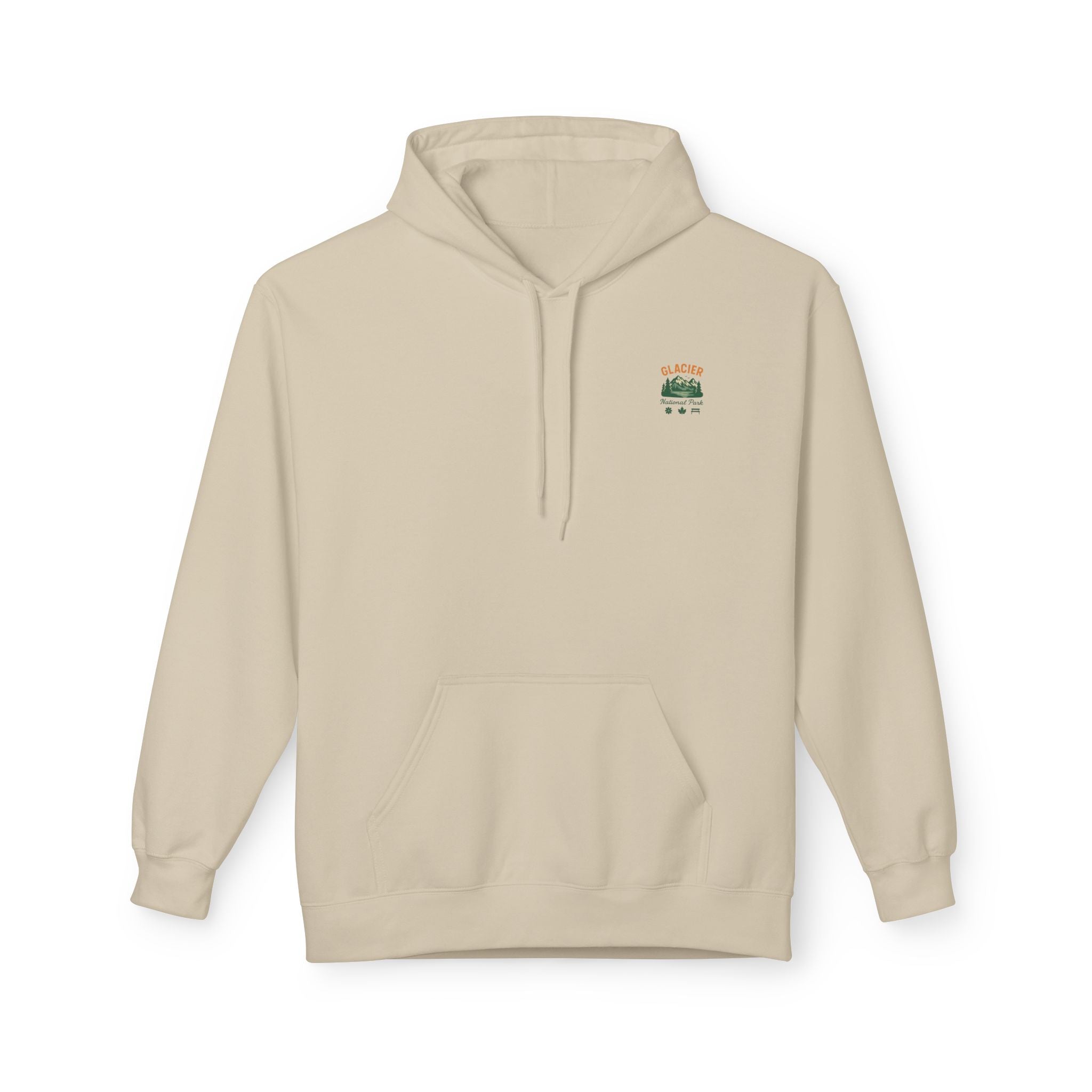 Glacier National Park landscape Hoodie | Retro mountain lake design