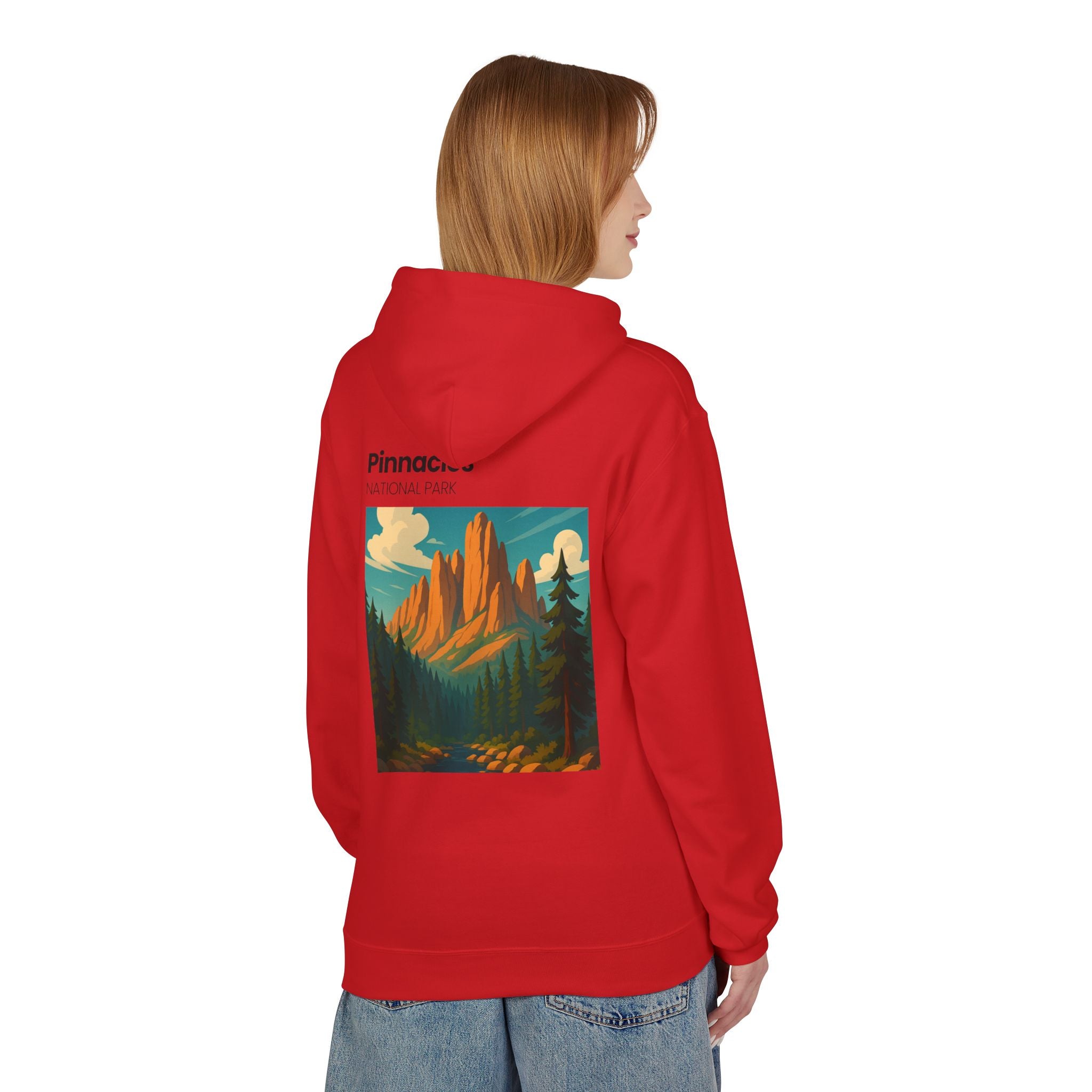 Pinnacles National Park vintage poster Hoodie | Mountain landscape camp retro