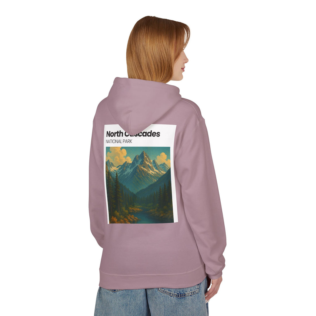 North Cascades National Park mountain art Hoodie | vintage landscape pullover