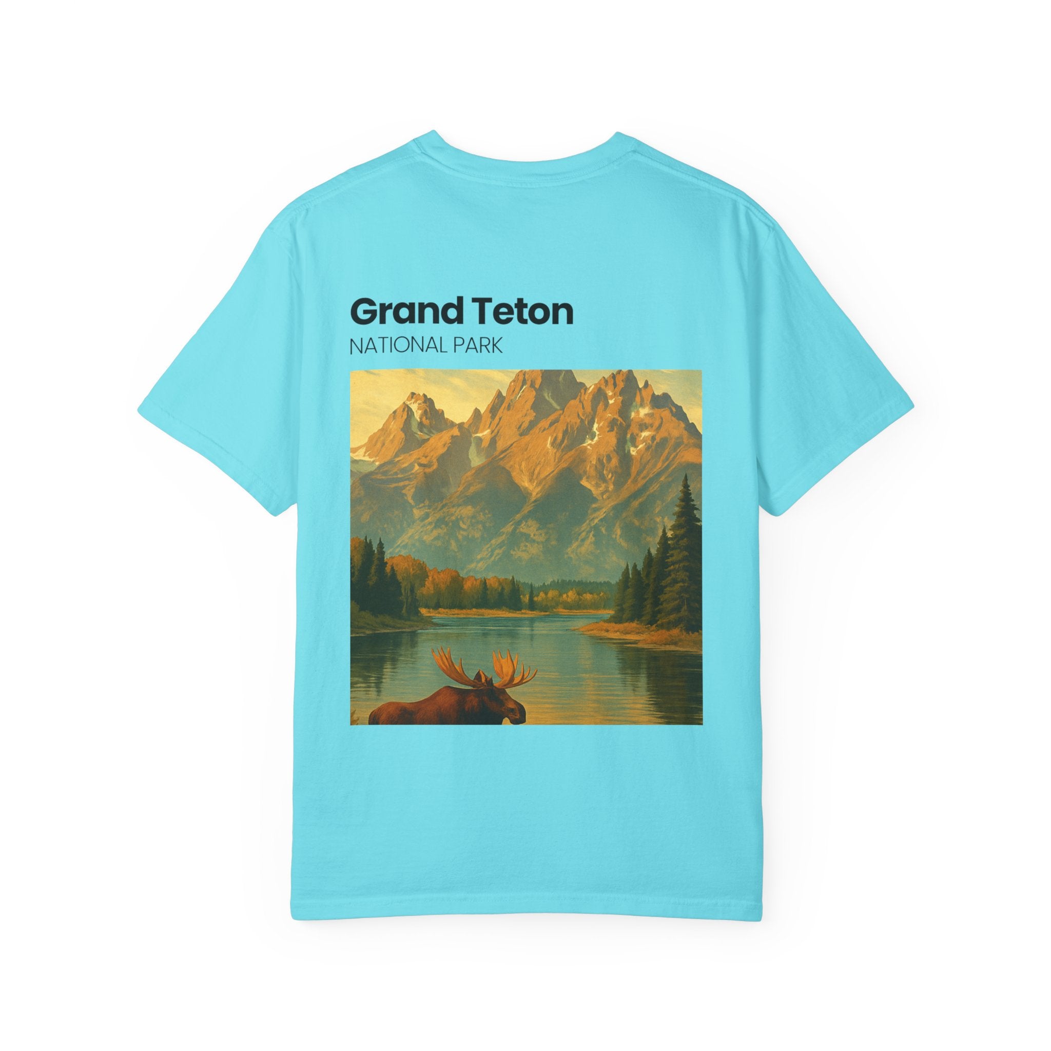 Grand Teton National Park Moose T-Shirt | Vintage Mountain Landscape