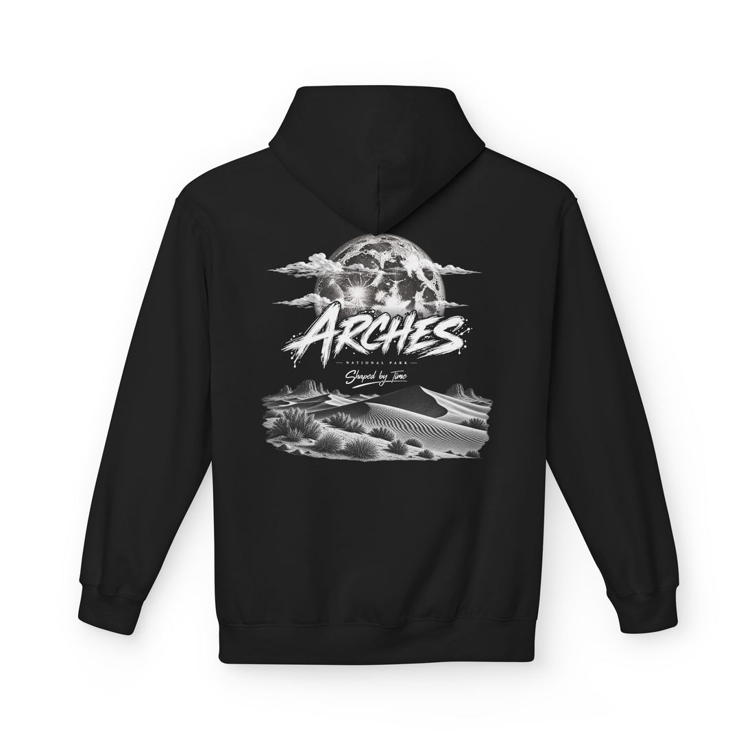 Arches National Park Desert Moon Graphic Hoodie
