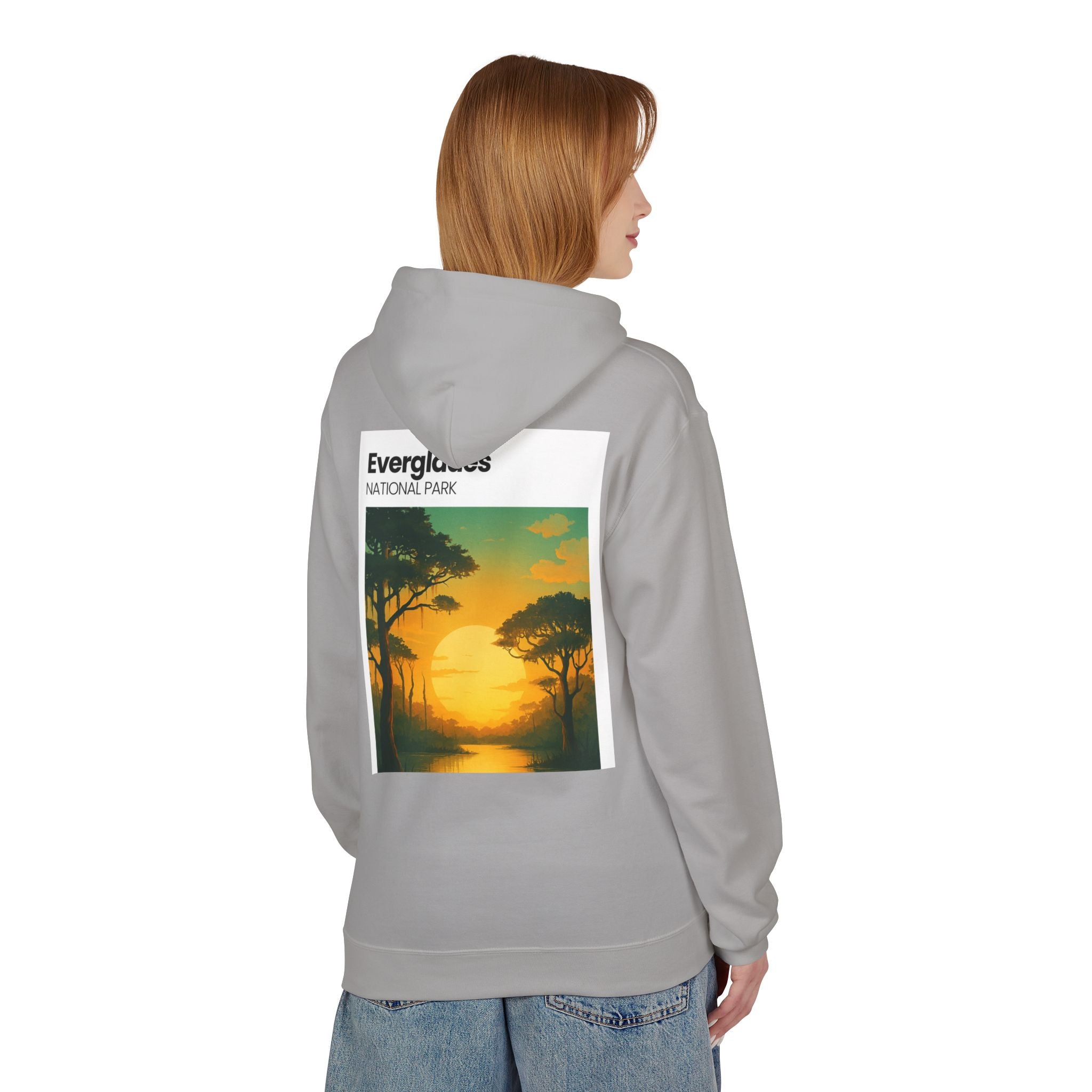 Everglades Sunset Vintage Poster Hoodie | National Park Landscape