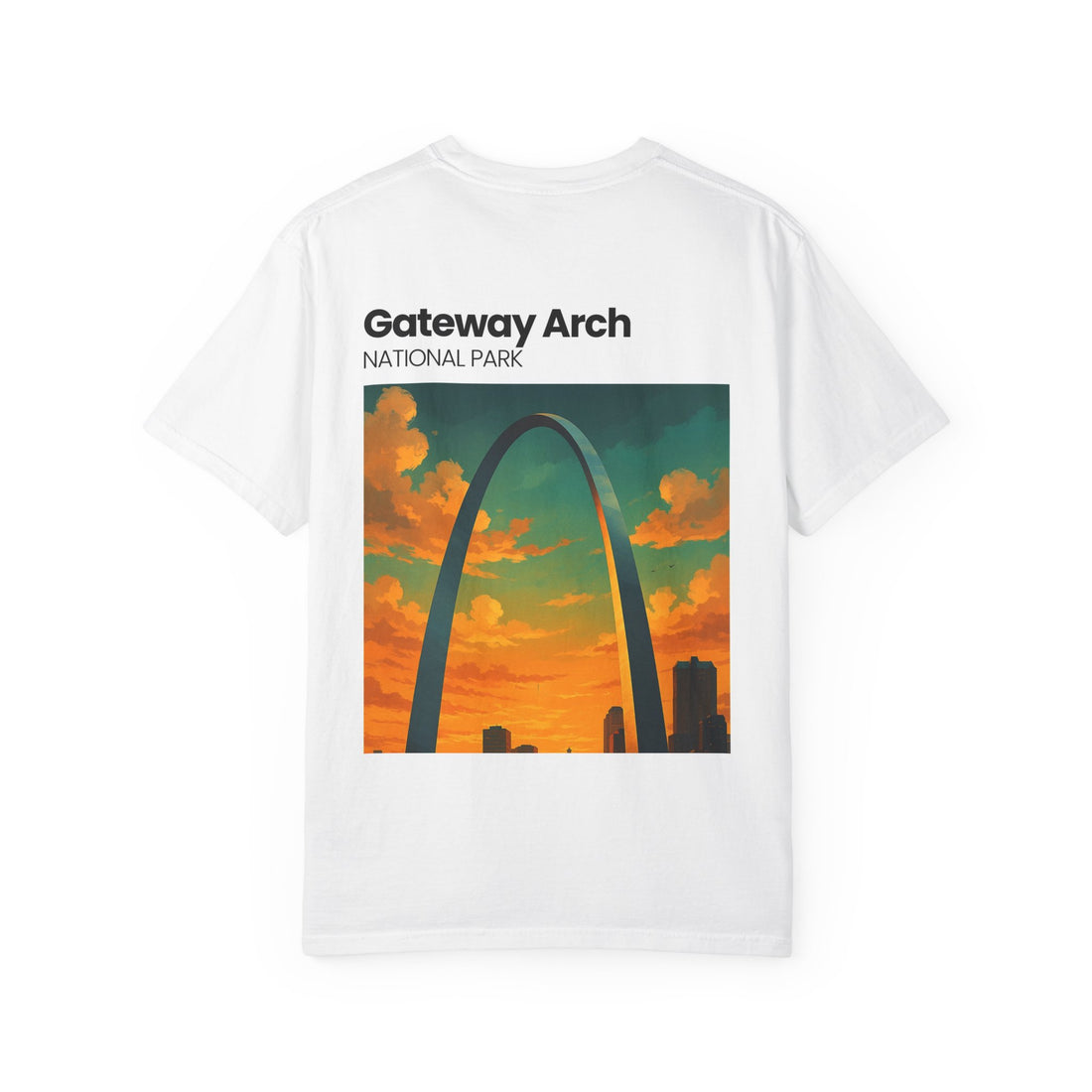 Gateway Arch National Park T-Shirt | St. Louis Skyline Sunset