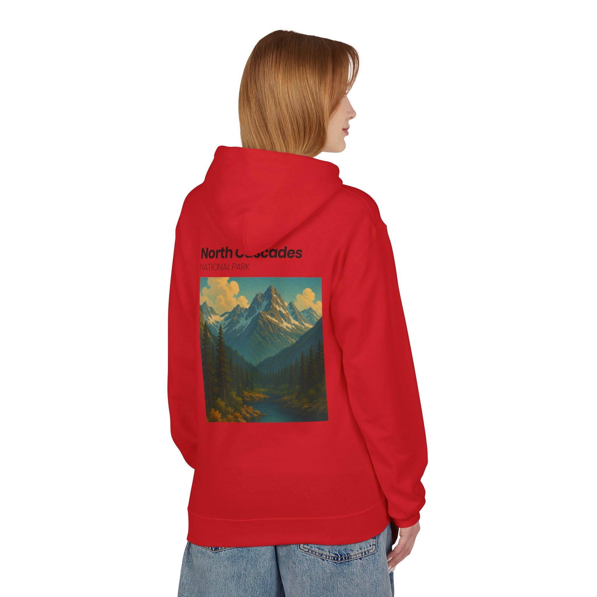 North Cascades National Park mountain art Hoodie | vintage landscape pullover