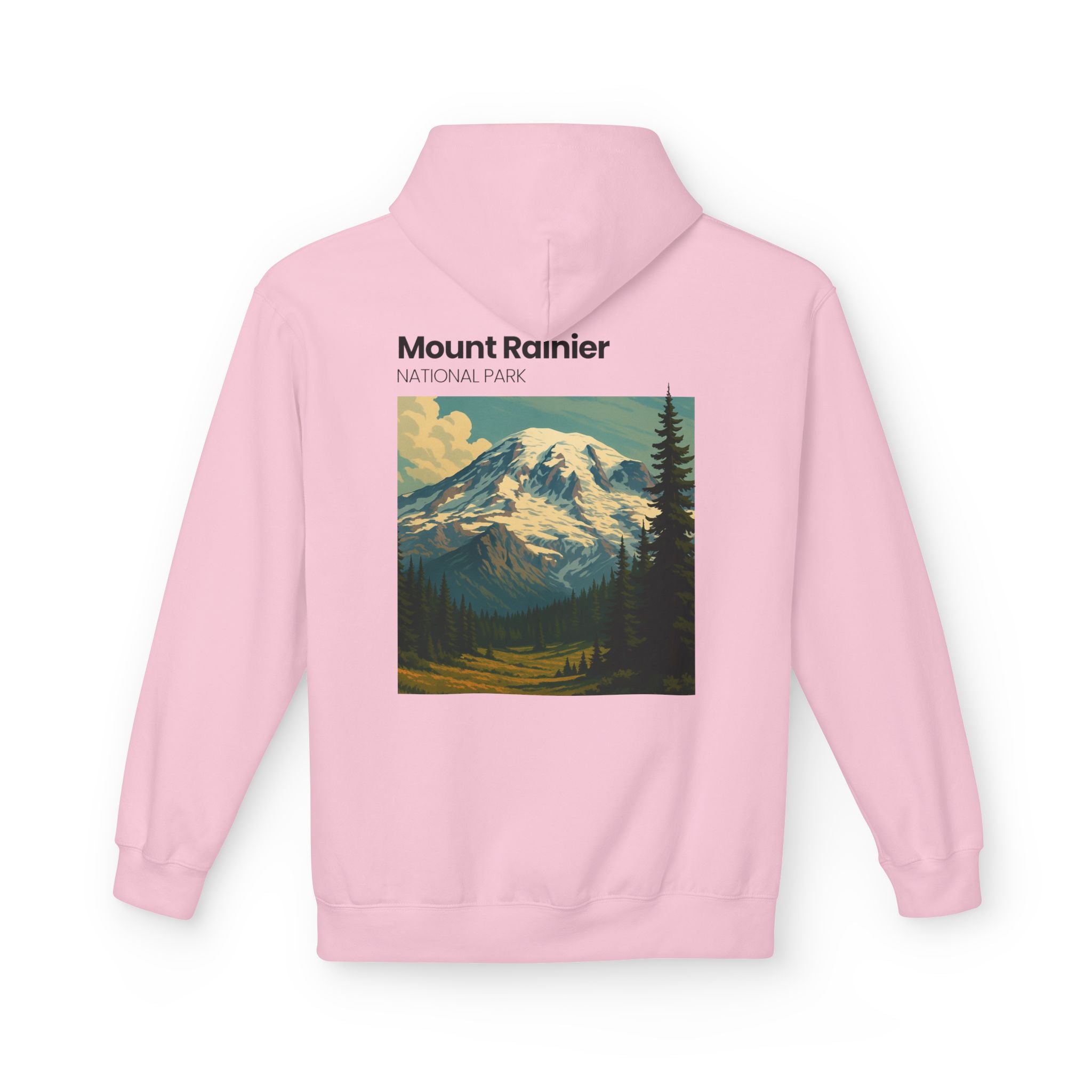 Mount Rainier National Park Hoodie | Vintage Landscape Mountain Design