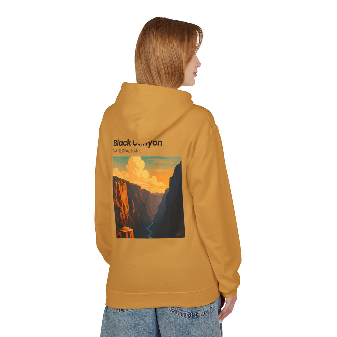 Black Canyon National Park Hoodie | Vintage Canyon Sunset Illustration