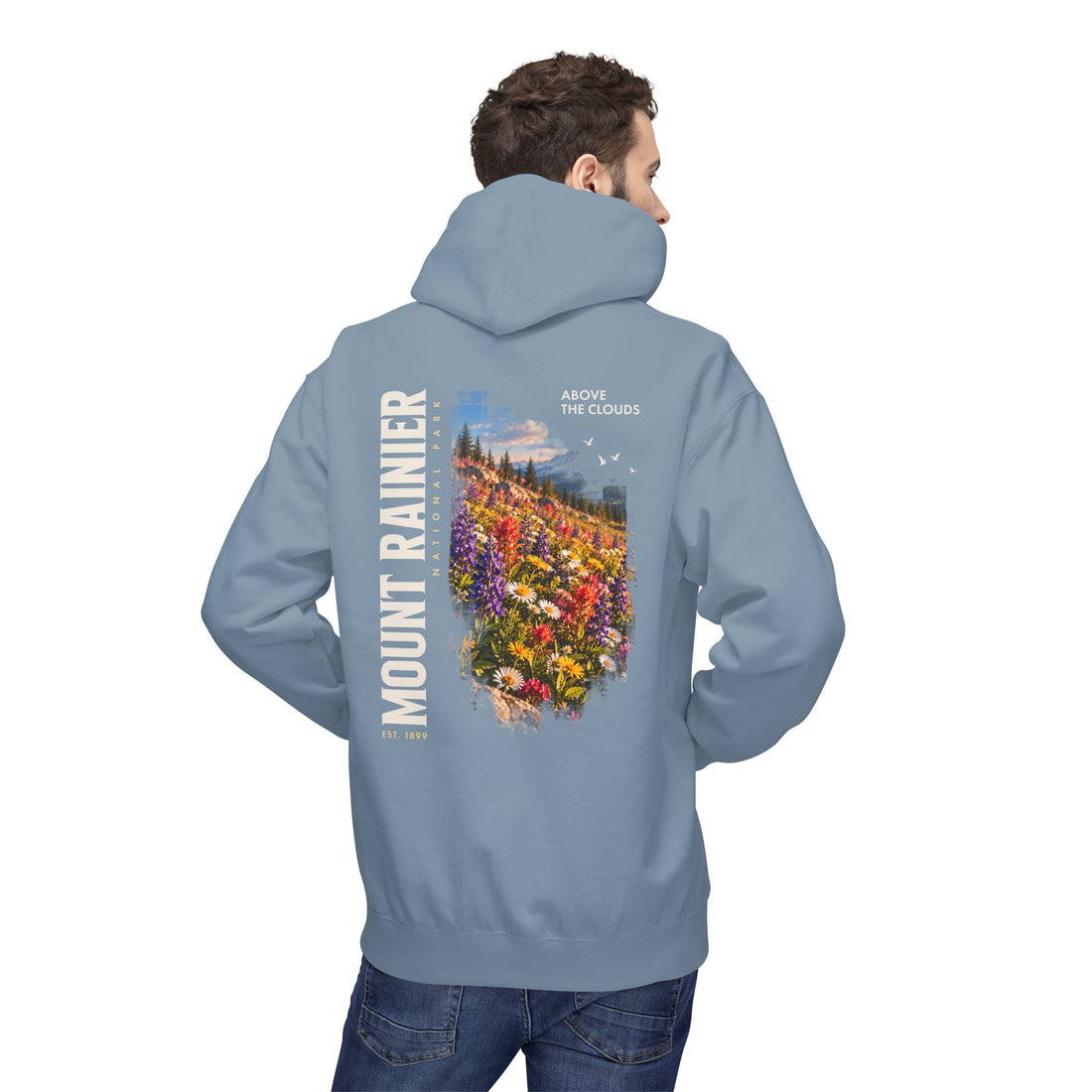 Mount Rainier National Park – Wildflower Meadow Graphic Hoodie