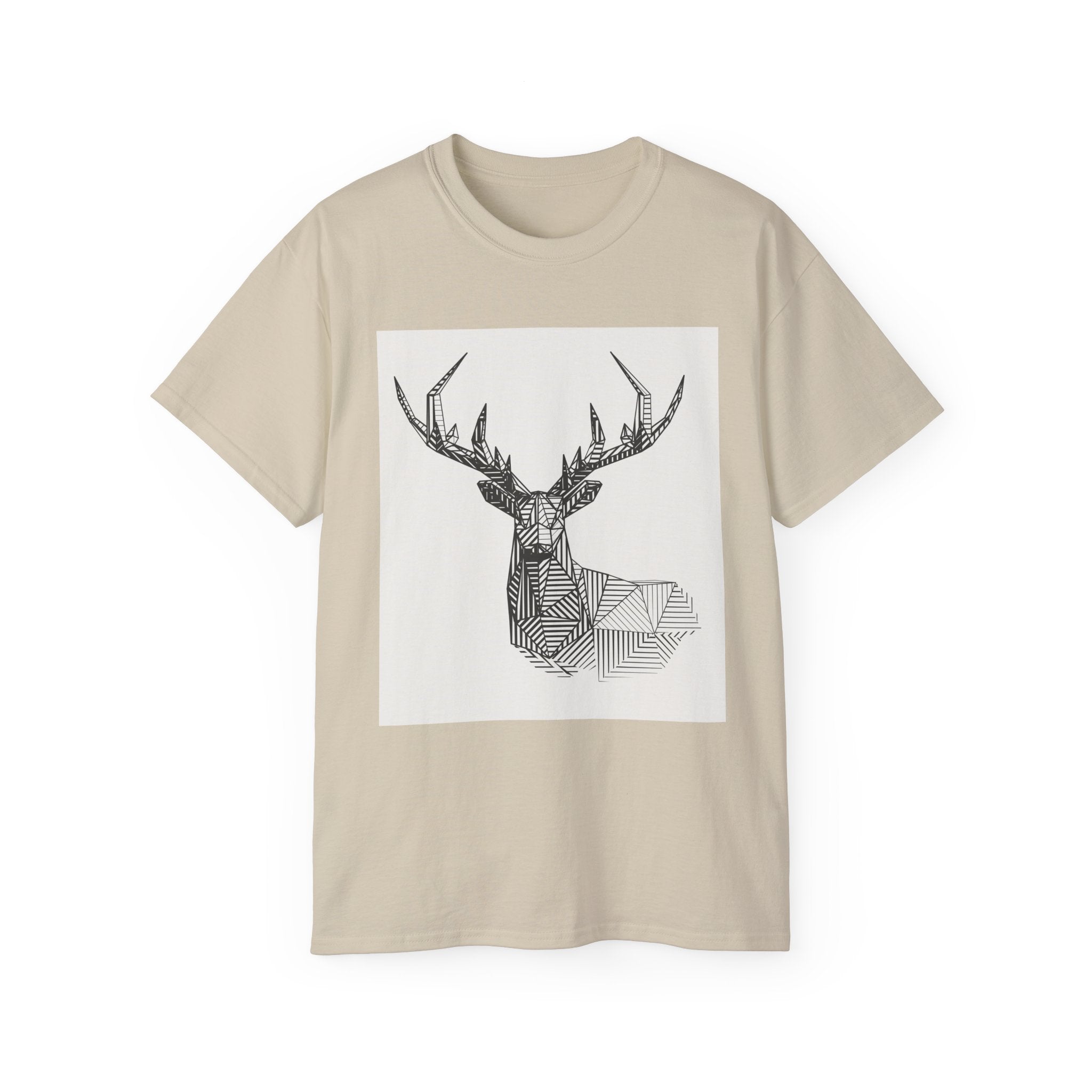 Geometric Deer Graphic Tee - Unisex Ultra Cotton T-Shirt