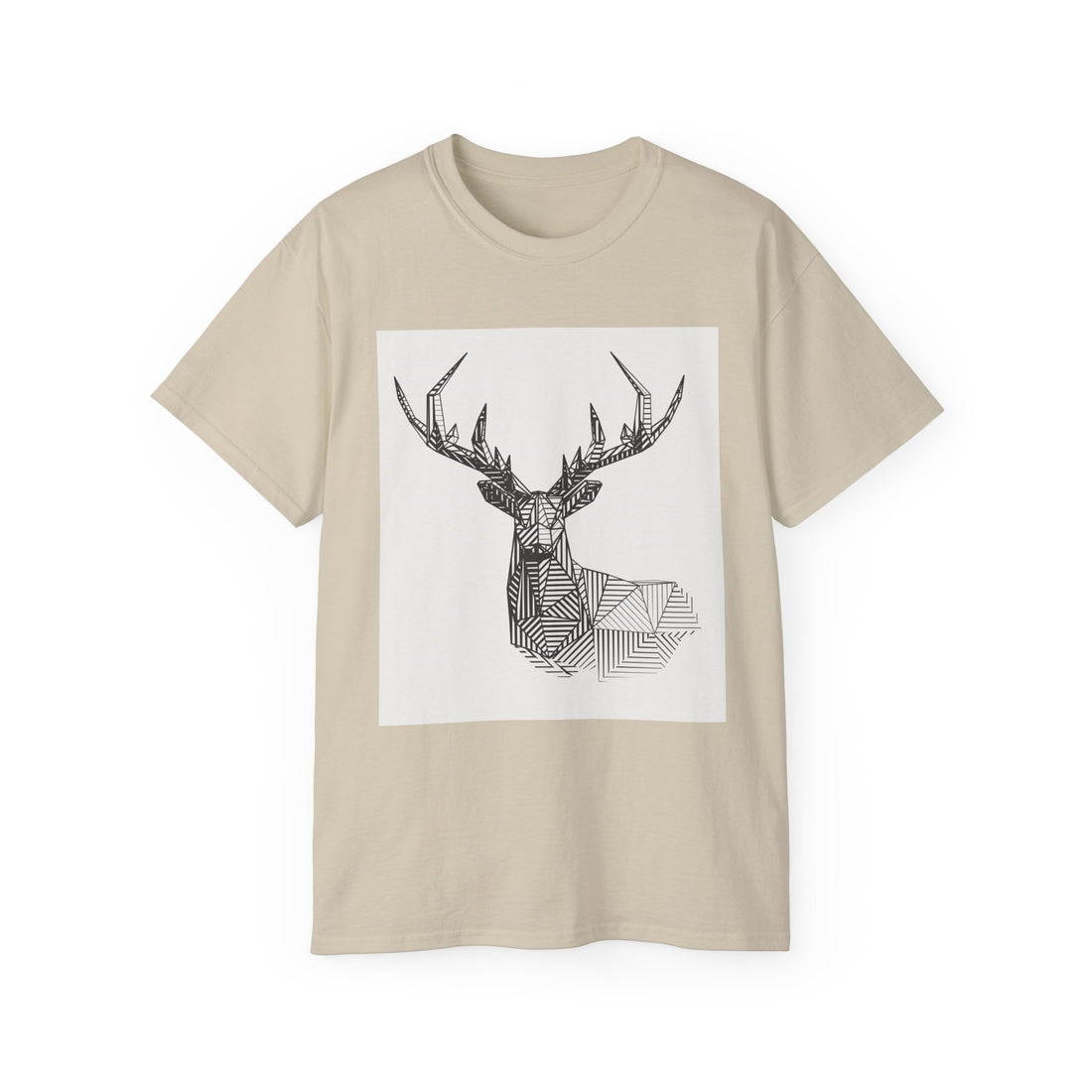 Geometric Deer Graphic Tee - Unisex Ultra Cotton T-Shirt