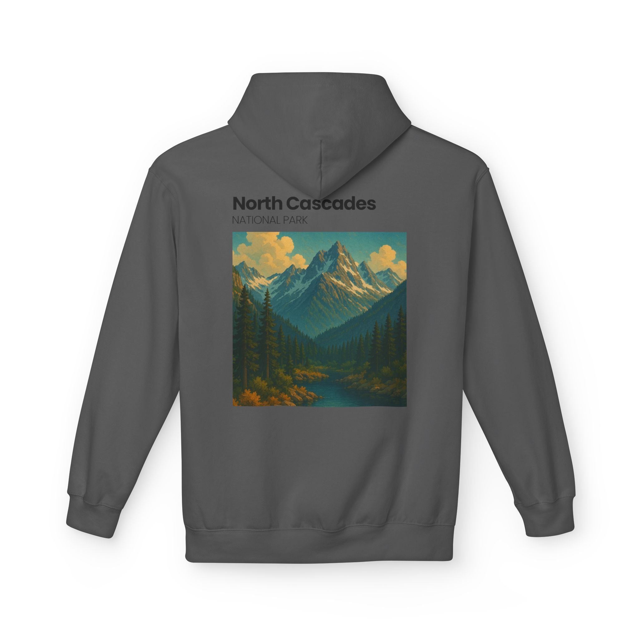 North Cascades National Park mountain art Hoodie | vintage landscape pullover