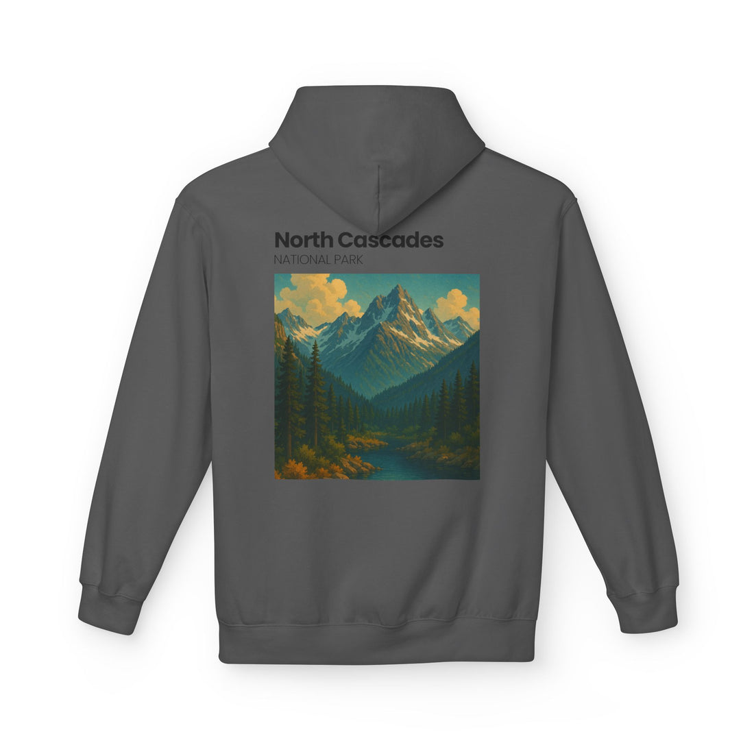 North Cascades National Park mountain art Hoodie | vintage landscape pullover