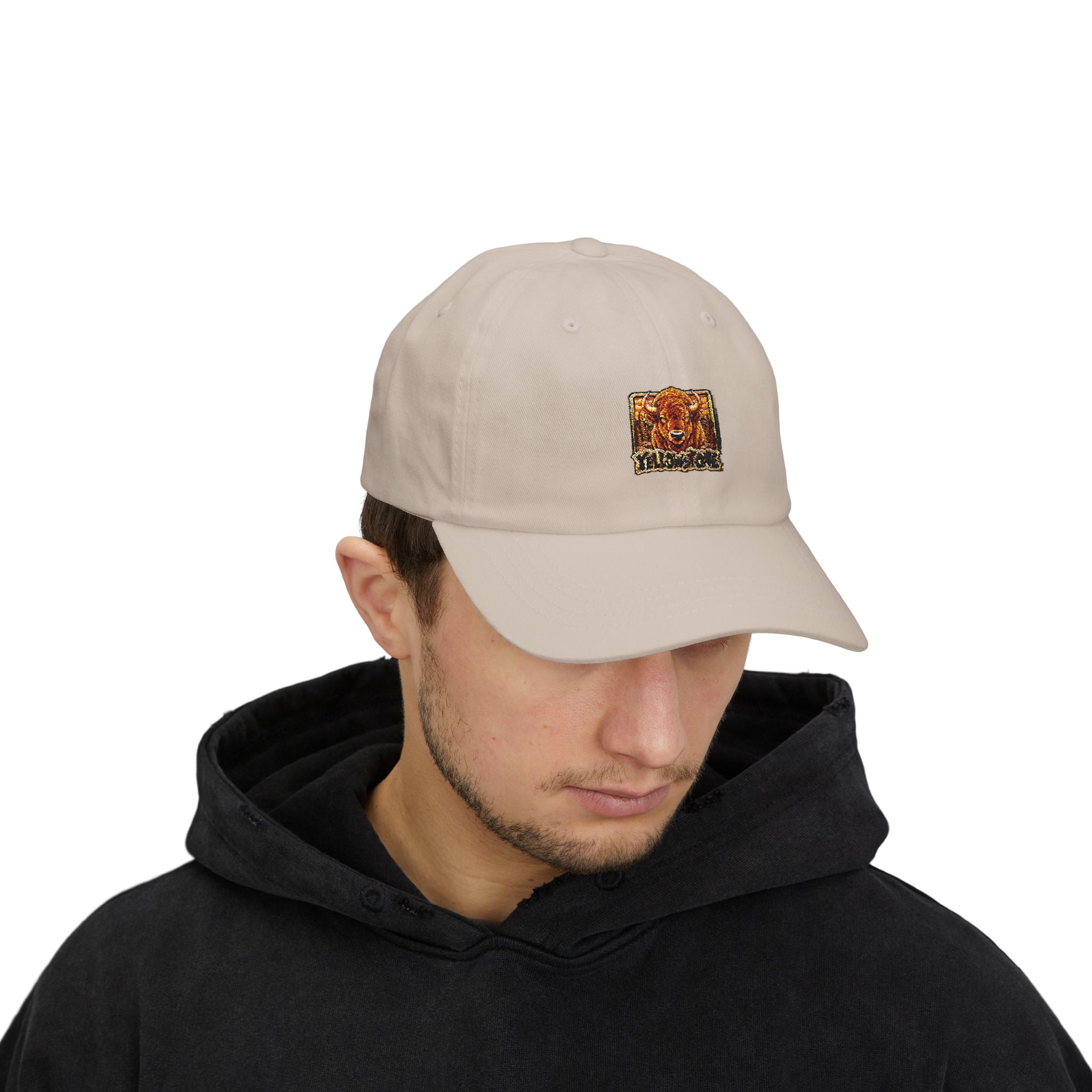 Yellowstone National Park Bison Square Logo Dad Hat