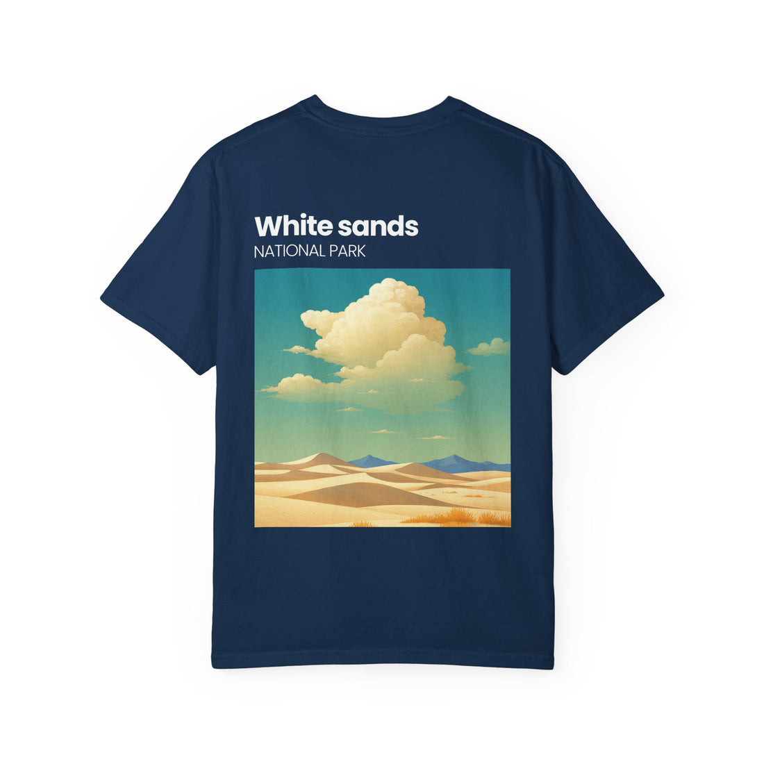 White Sands National Park desert landscape T-Shirt | retro cloud artwork