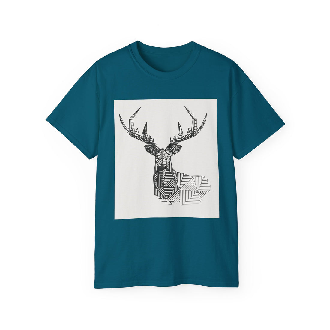 Geometric Deer Graphic Tee - Unisex Ultra Cotton T-Shirt
