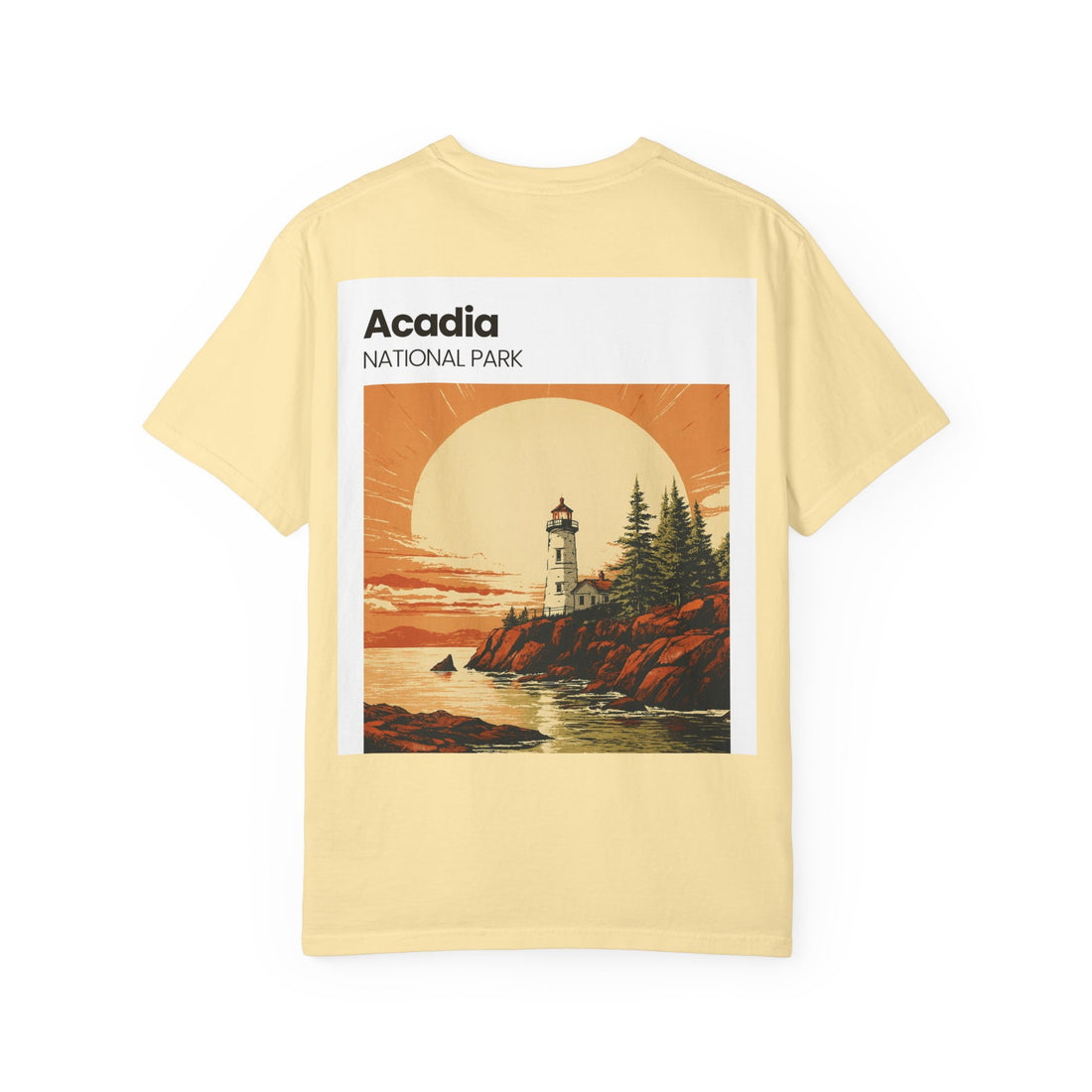Acadia National Park lighthouse sunset T-Shirt | Scenic Maine coast