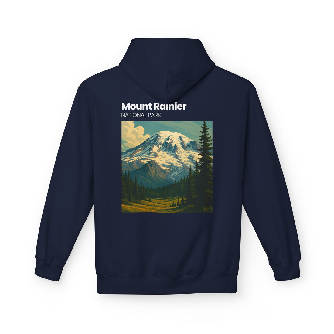 Mount Rainier National Park Hoodie | Vintage Landscape Mountain Design