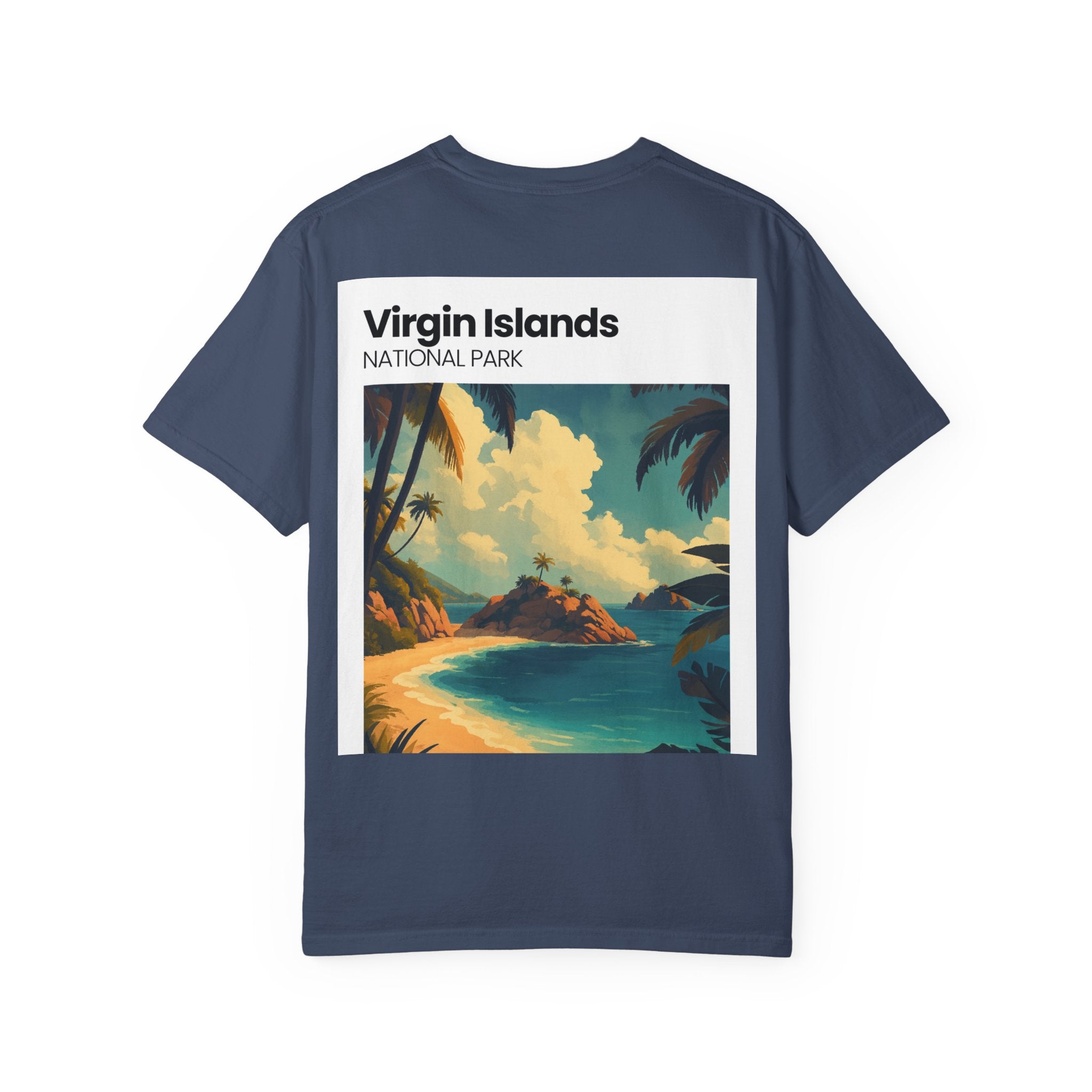 Virgin Islands National Park beach scene T-shirt | Tropical island vintage print