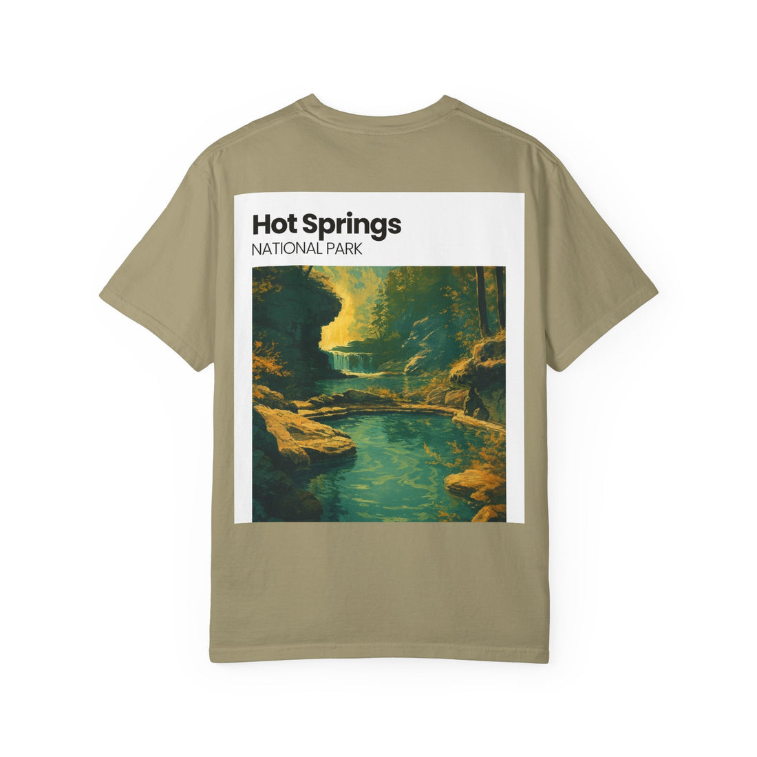 Hot Springs National Park graphic T-shirt | Scenic Hot Spring Illustration