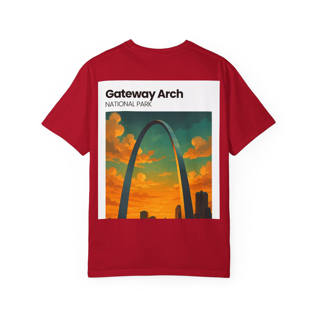 Gateway Arch National Park T-Shirt | St. Louis Skyline Sunset