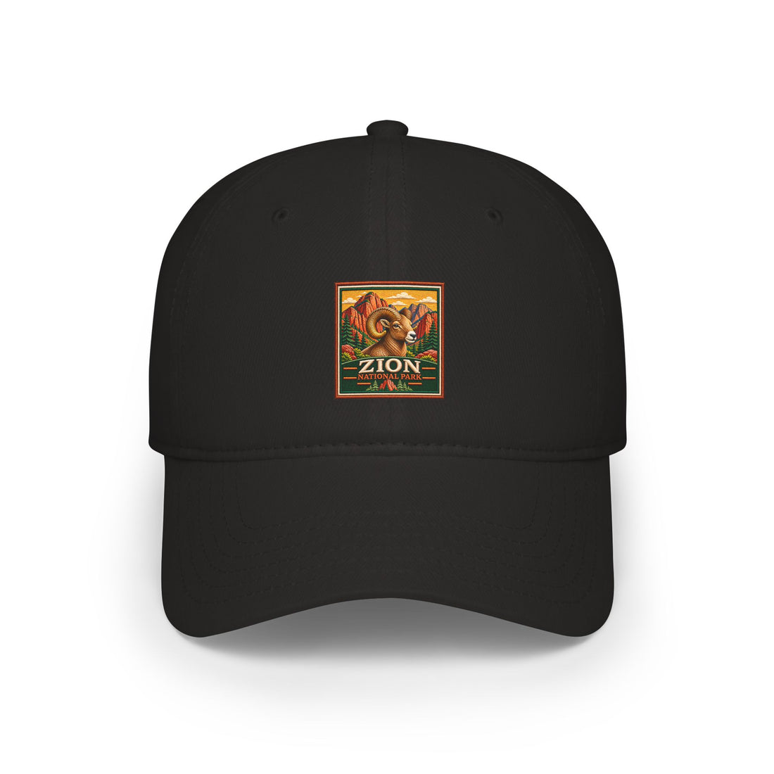 Bighorn Sheep Zion National Park Vintage Graphic Cap square logo