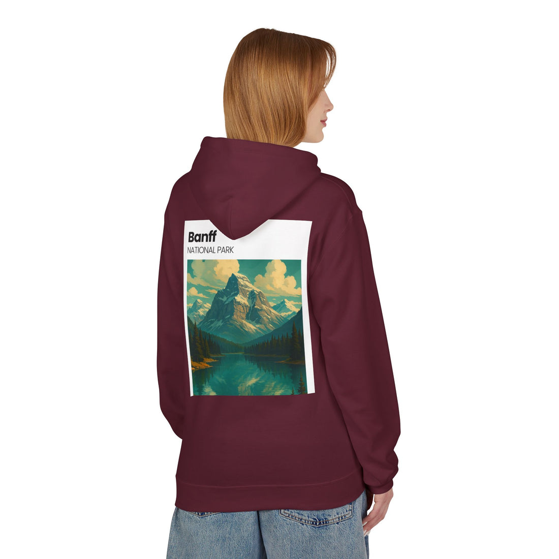 Banff National Park landscape Hoodie | Mountain Lake Vintage Poster