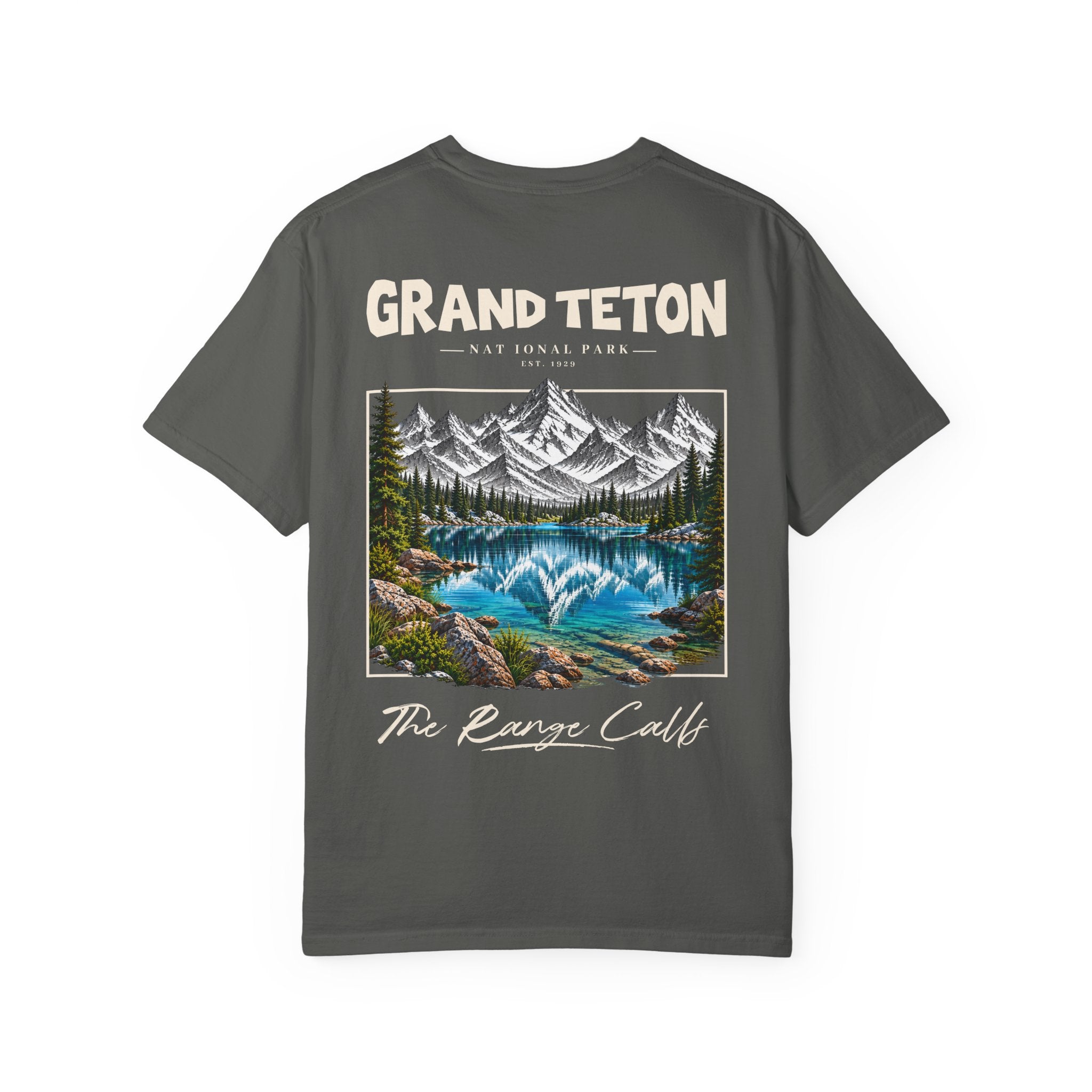 Grand Teton National Park Lake Reflection Graphic T-Shirt