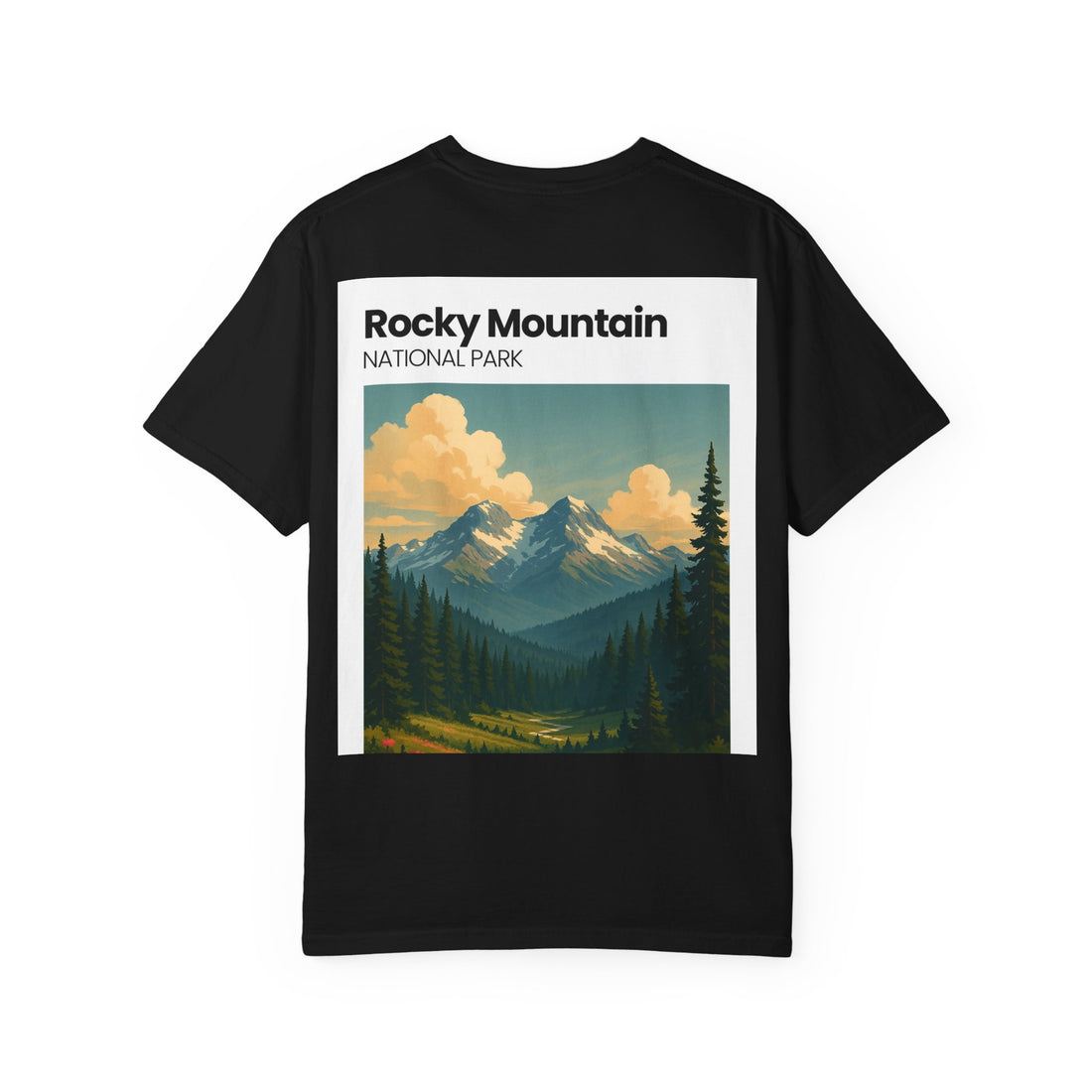 Rocky Mountain National Park Vintage Poster T-shirt | Mountain Landscape Tee