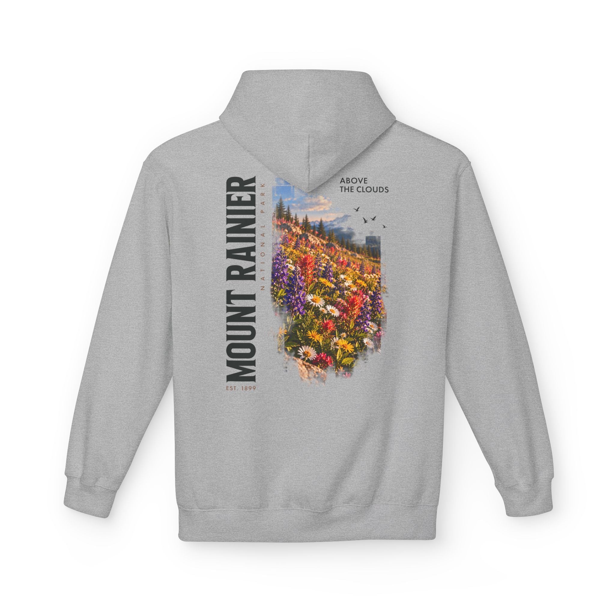Mount Rainier National Park – Wildflower Meadow Graphic Hoodie