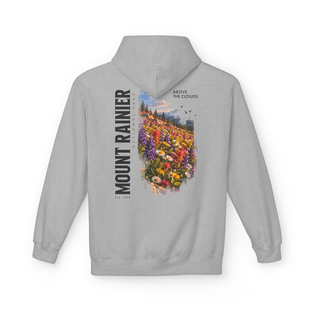 Mount Rainier National Park – Wildflower Meadow Graphic Hoodie