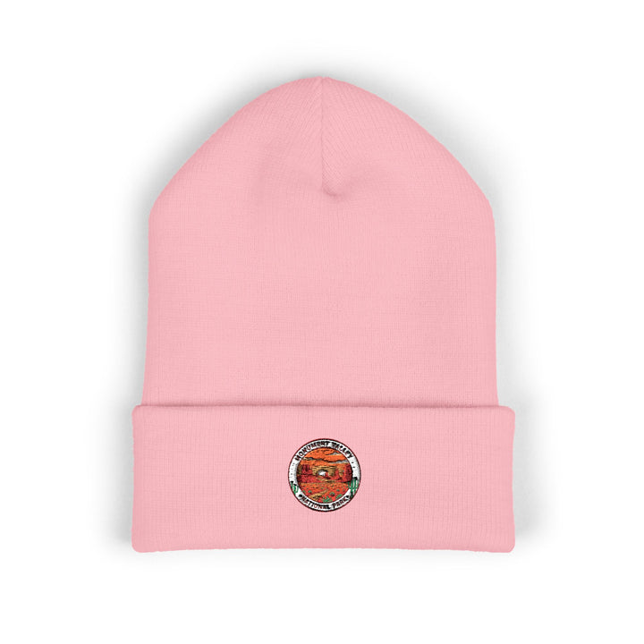 Smiling Pumpkin Patch Beanie | Embroidered Cuffed Beanie