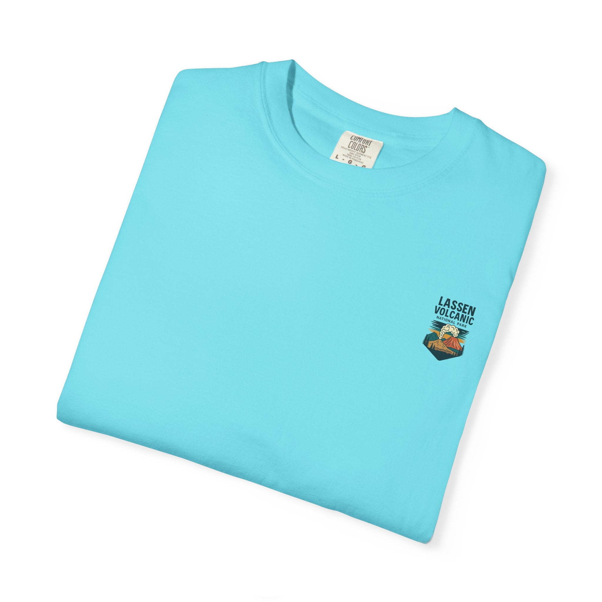 Lassen Volcanic Poster Art T-Shirt | Mountain Eruption Design