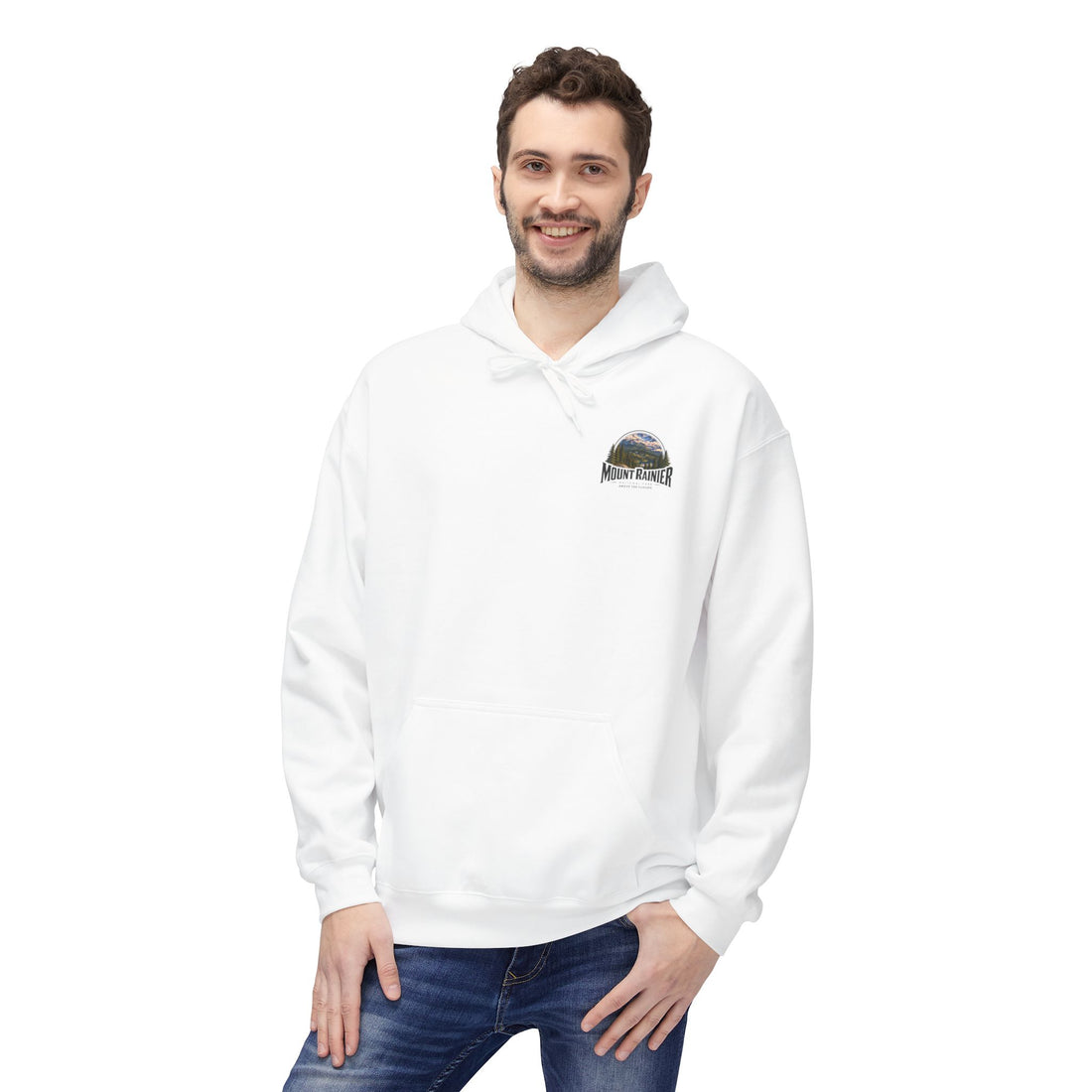 Mount Rainier National Park –  Alpine Scene Graphic Hoodie