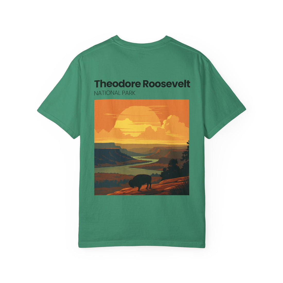 Theodore Roosevelt National Park Sunset T-shirt | Buffalo Landscape Tee
