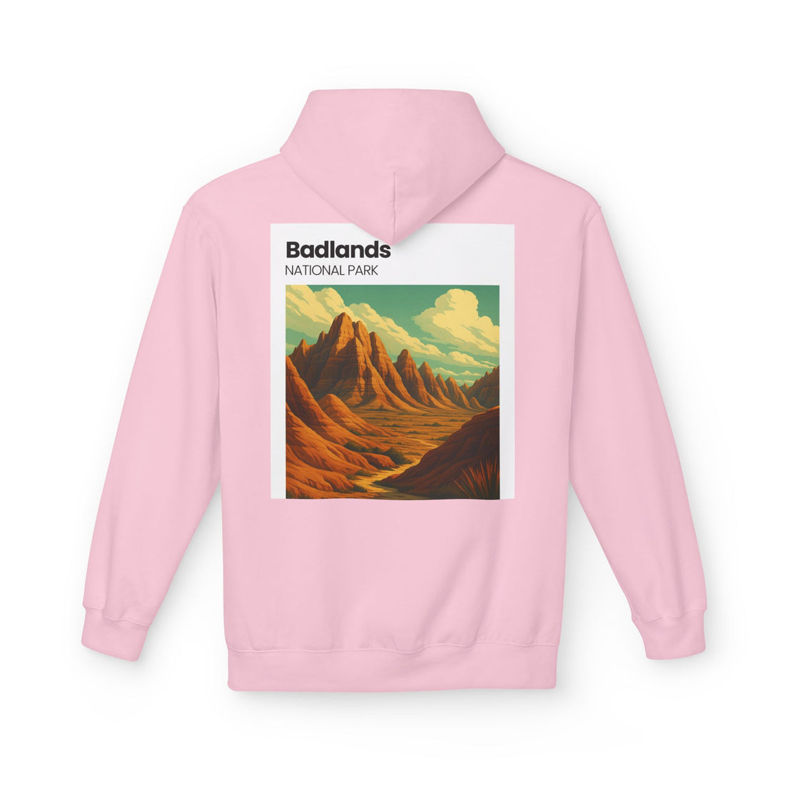 Badlands National Park landscape hoodie | vintage desert mountain art