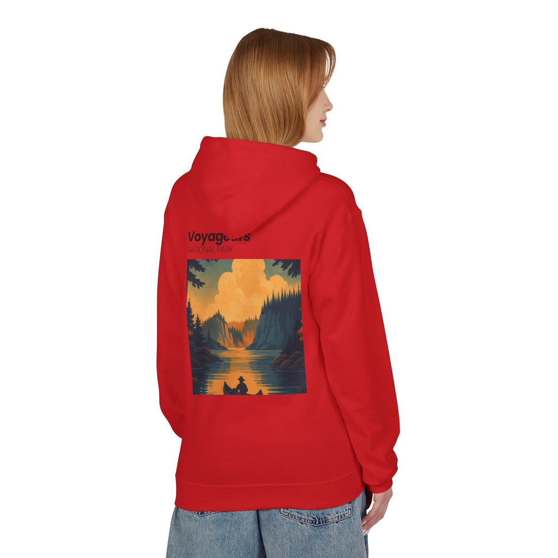 Voyageurs National Park Canoe Sunset Hoodie | Nature Landscape Pullover